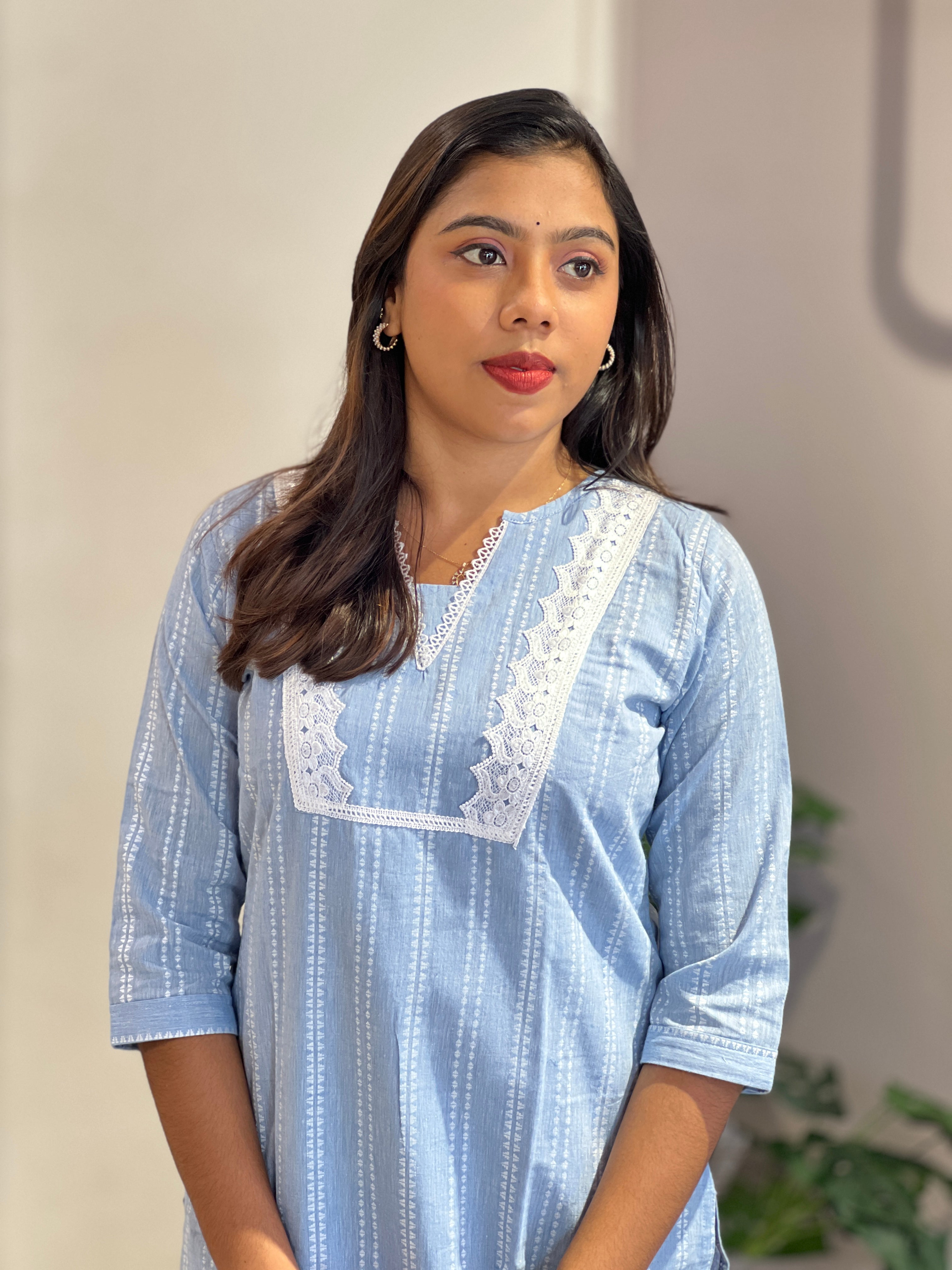 Thread Weaving Cotton Kurta |  MSN191