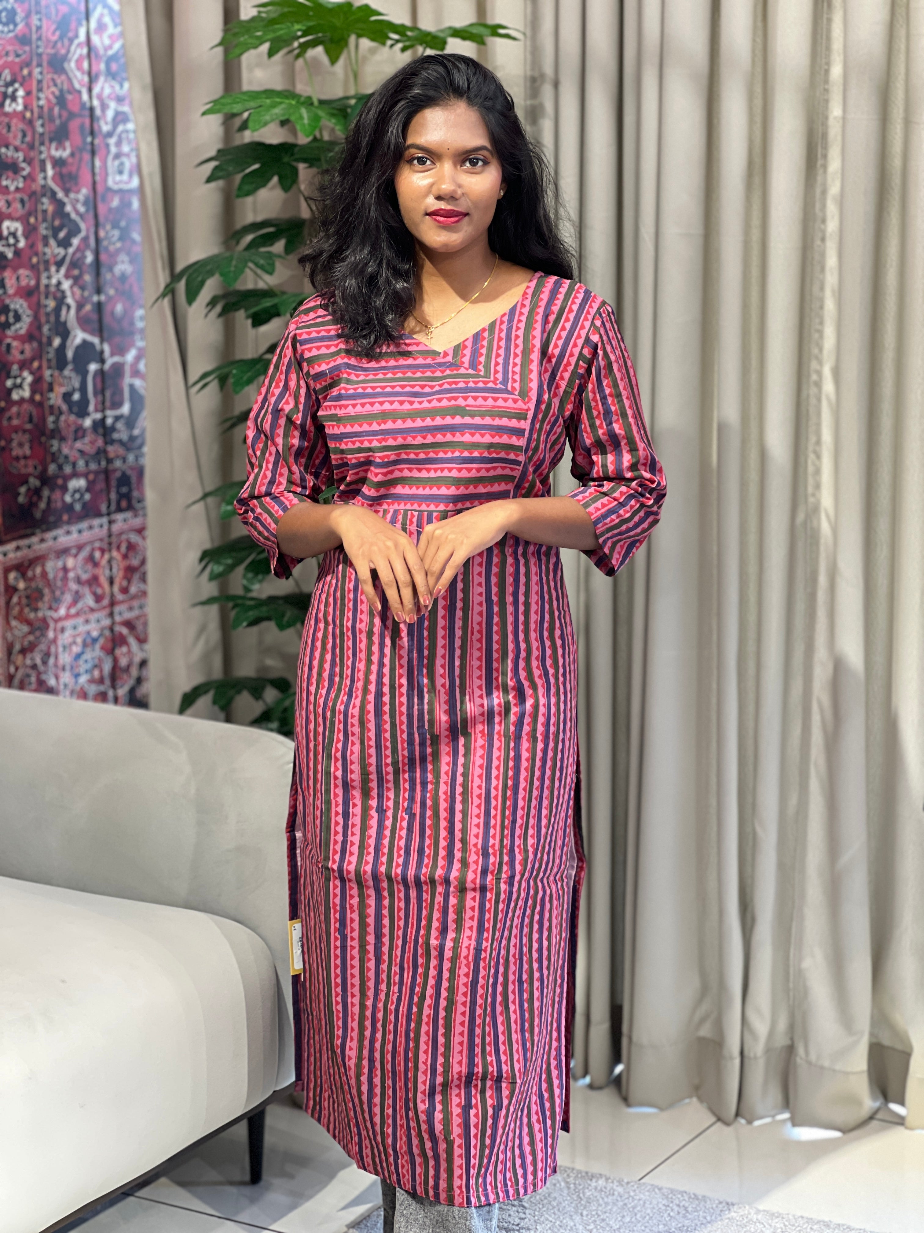 Printed Cotton Kurta | RMLA146