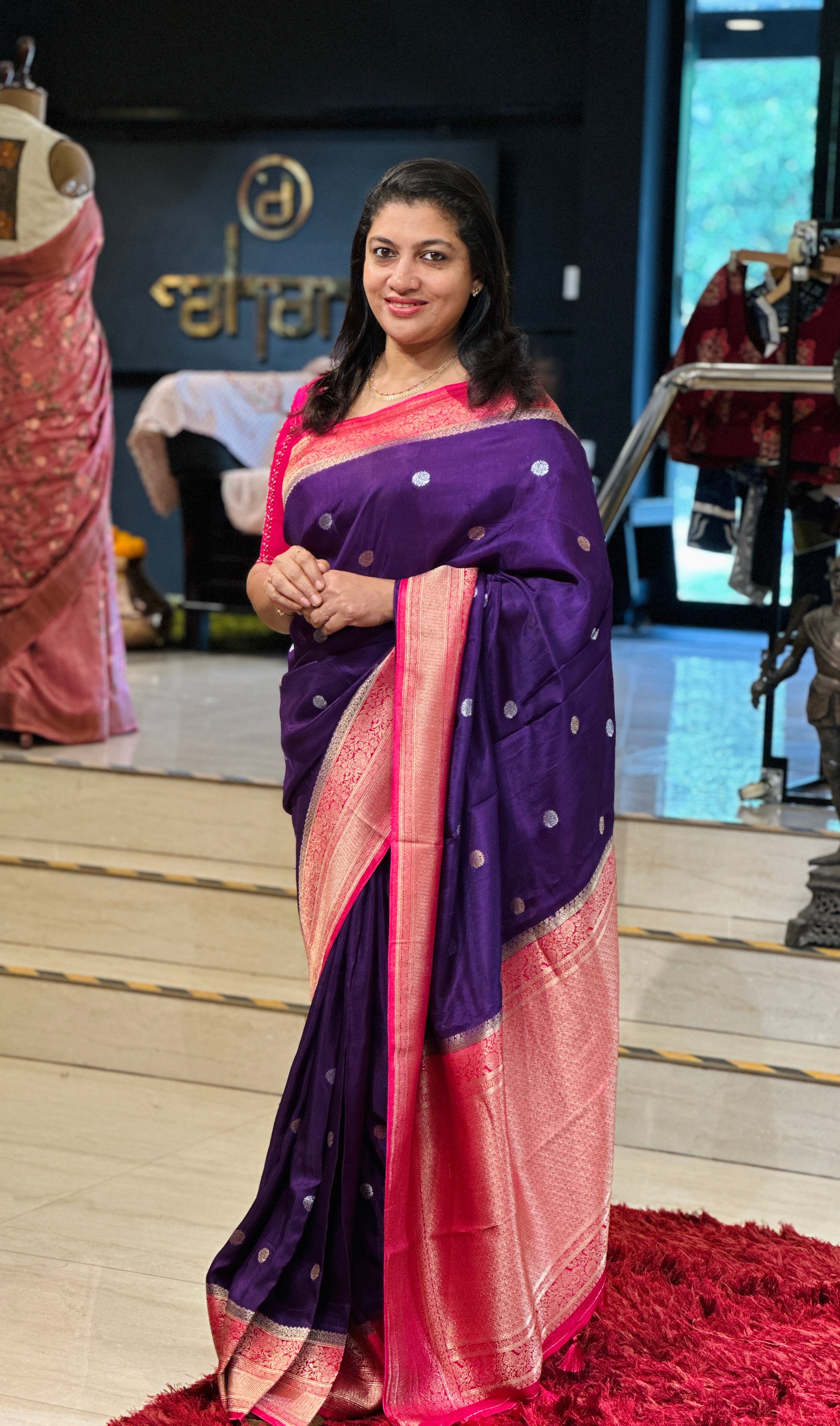 Floral Buta Woven Semi Tussar Saree | NN215