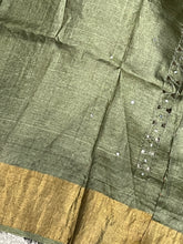 Mirror With Cut Work Detailed Tussar Saree | COC104