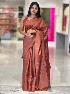 Zig Zag Patterned Staple Cotton Saree | NHH416