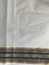 Kara With Zari Stripe Border Detailed Kerala Cotton Saree | KL362