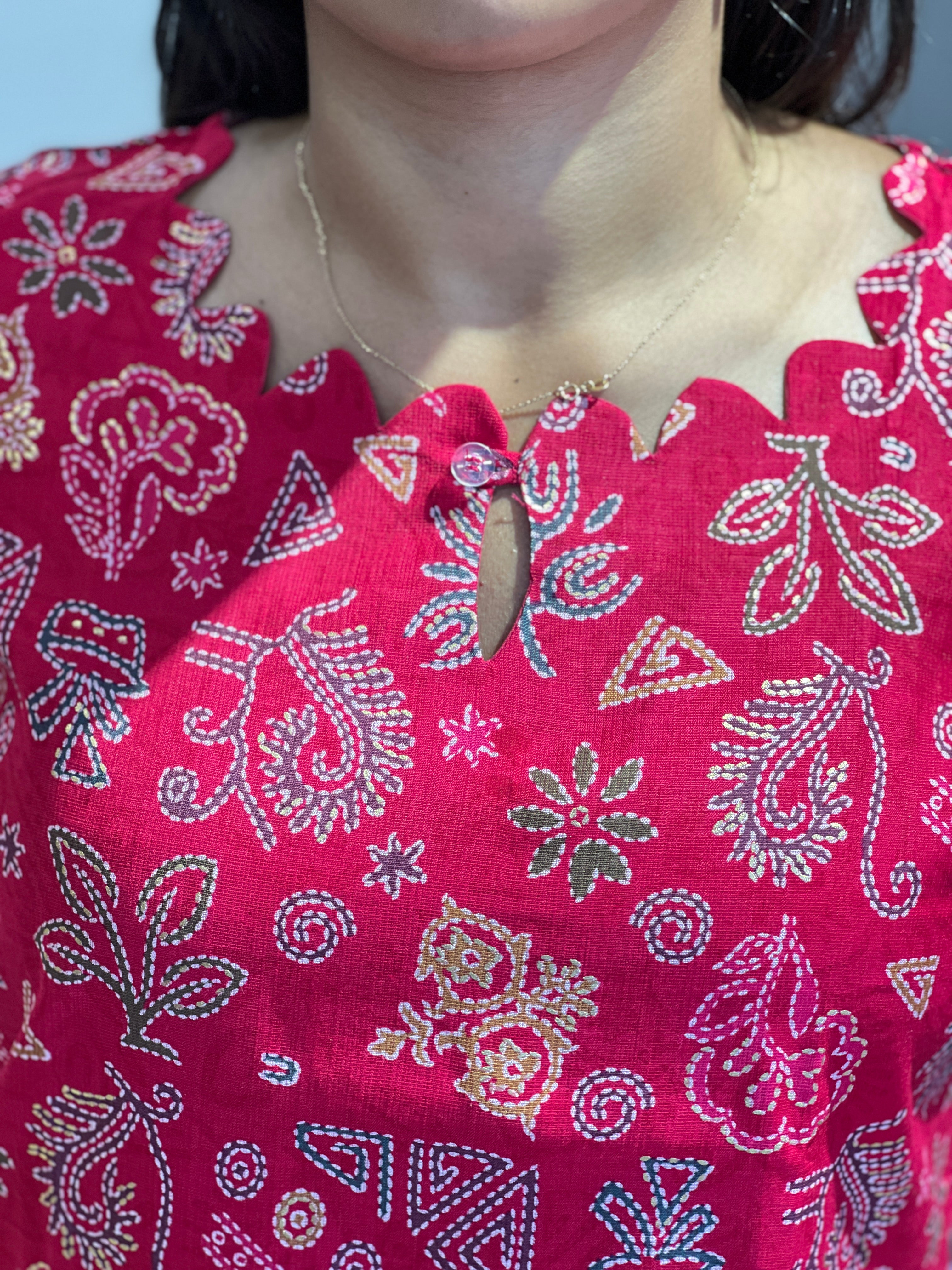Floral printed Pattern Semi Silk Kurta | MSN171
