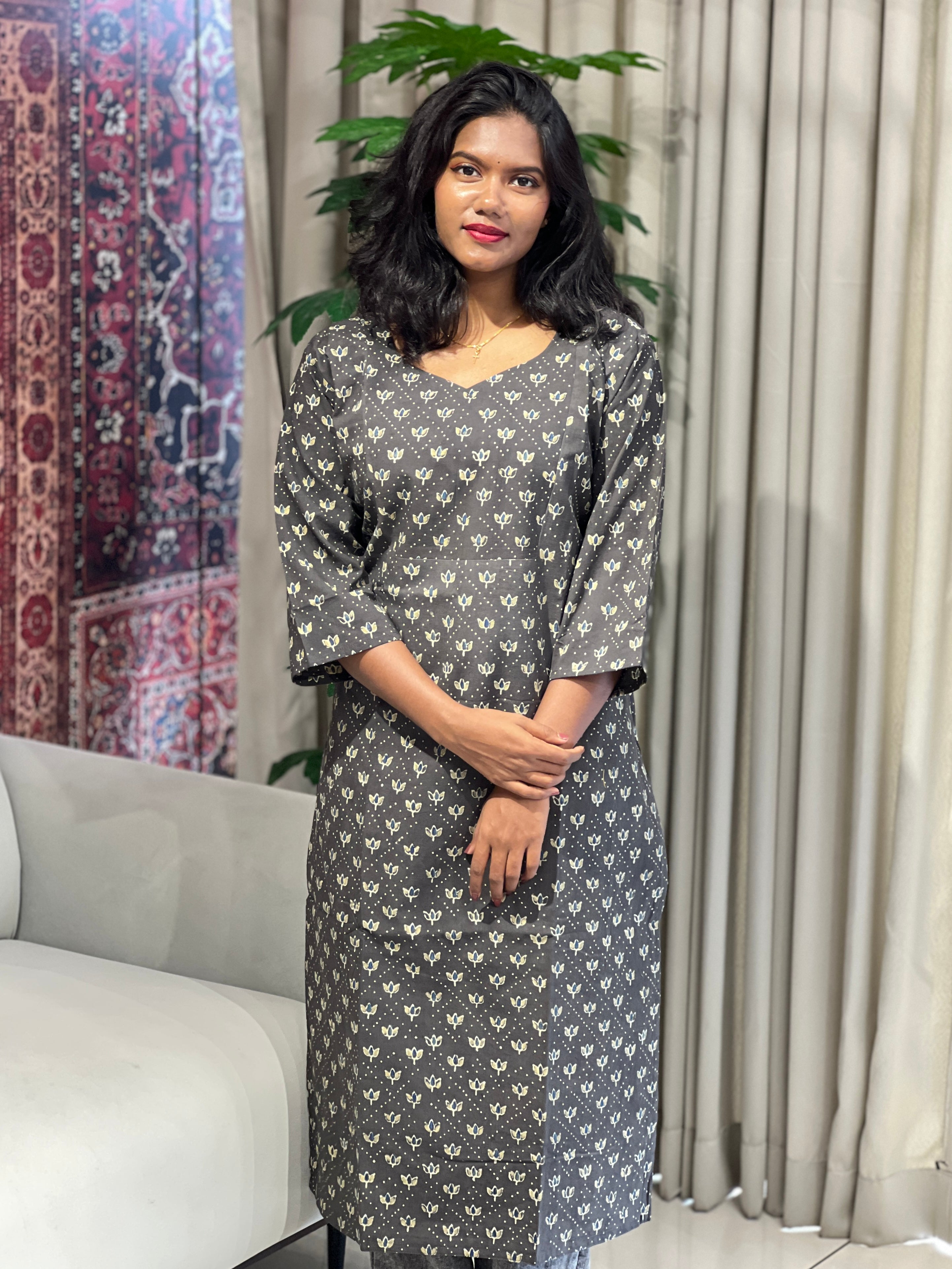 Printed Cotton Kurta | RMLA135