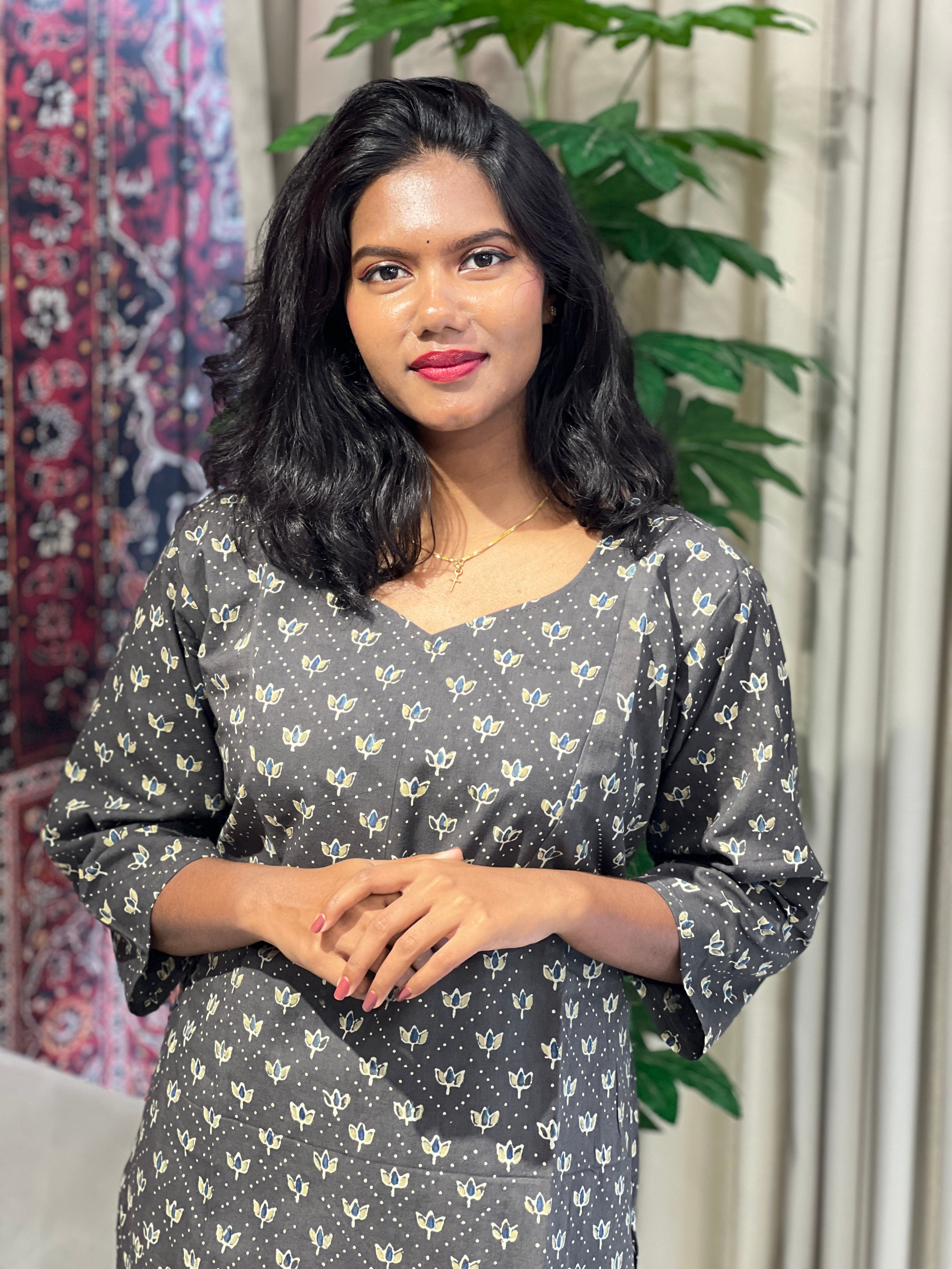 Printed Cotton Kurta | RMLA135