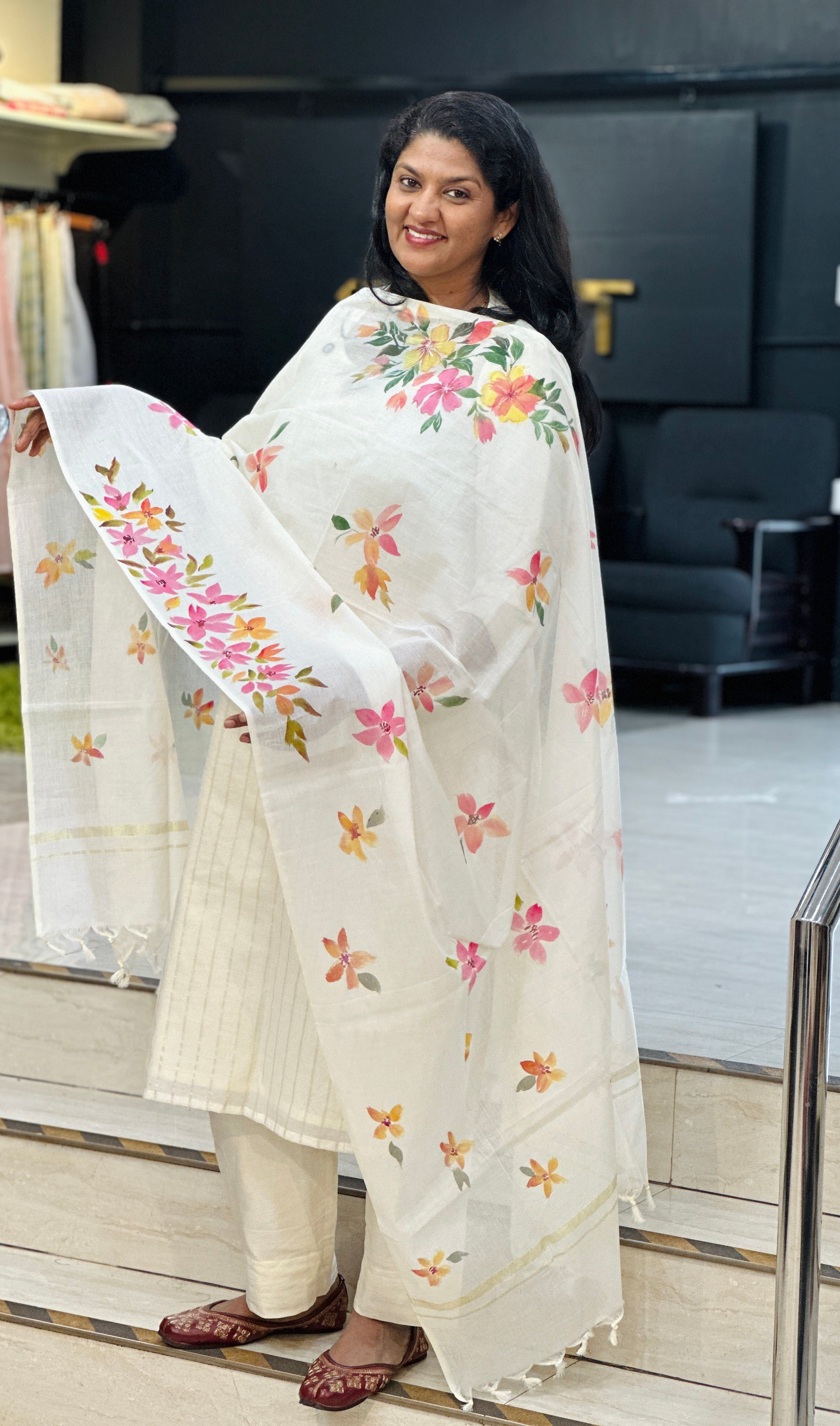Stripe Pattern Chanderi Salwar Set | ET124