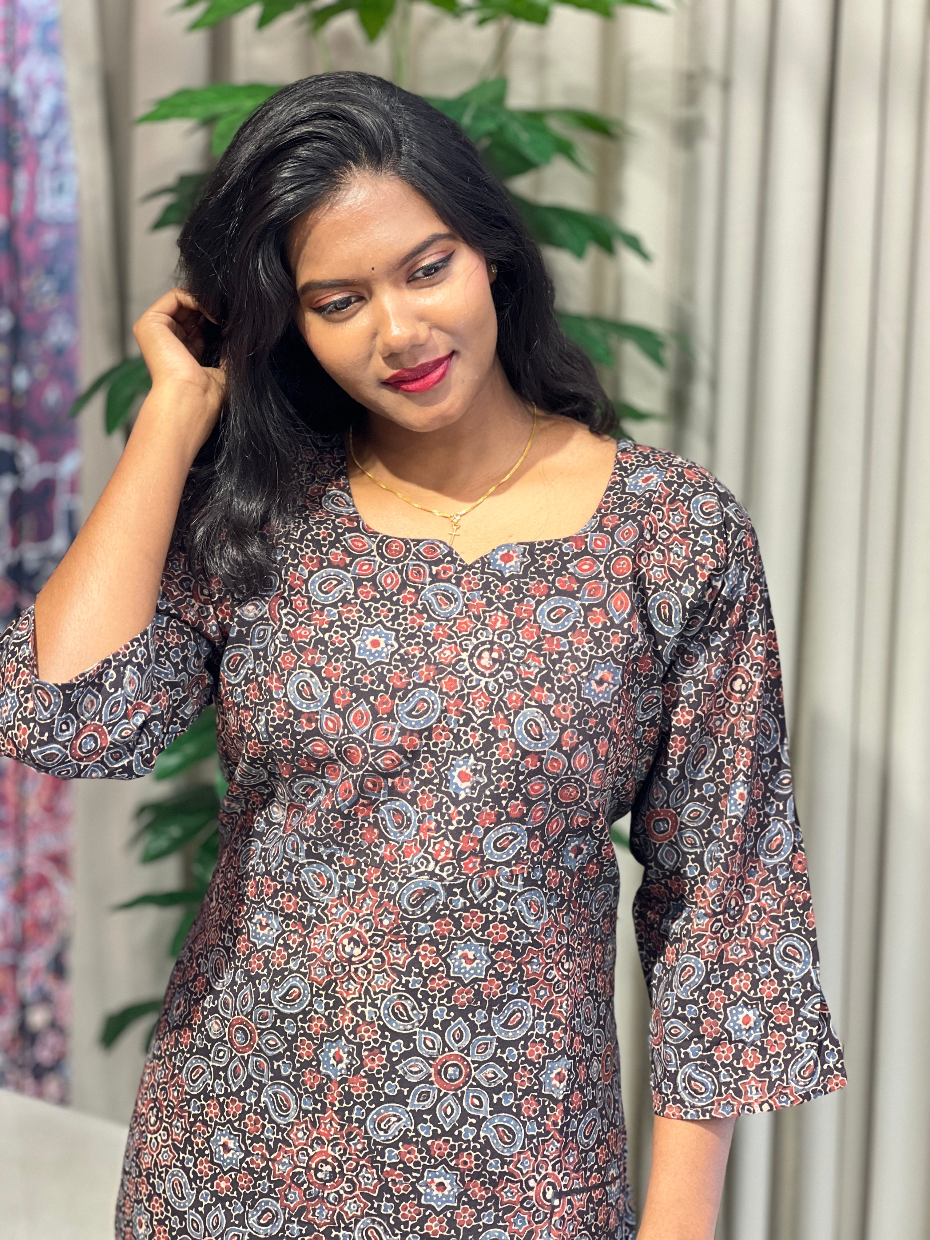 Printed Cotton Kurta | RMLA115