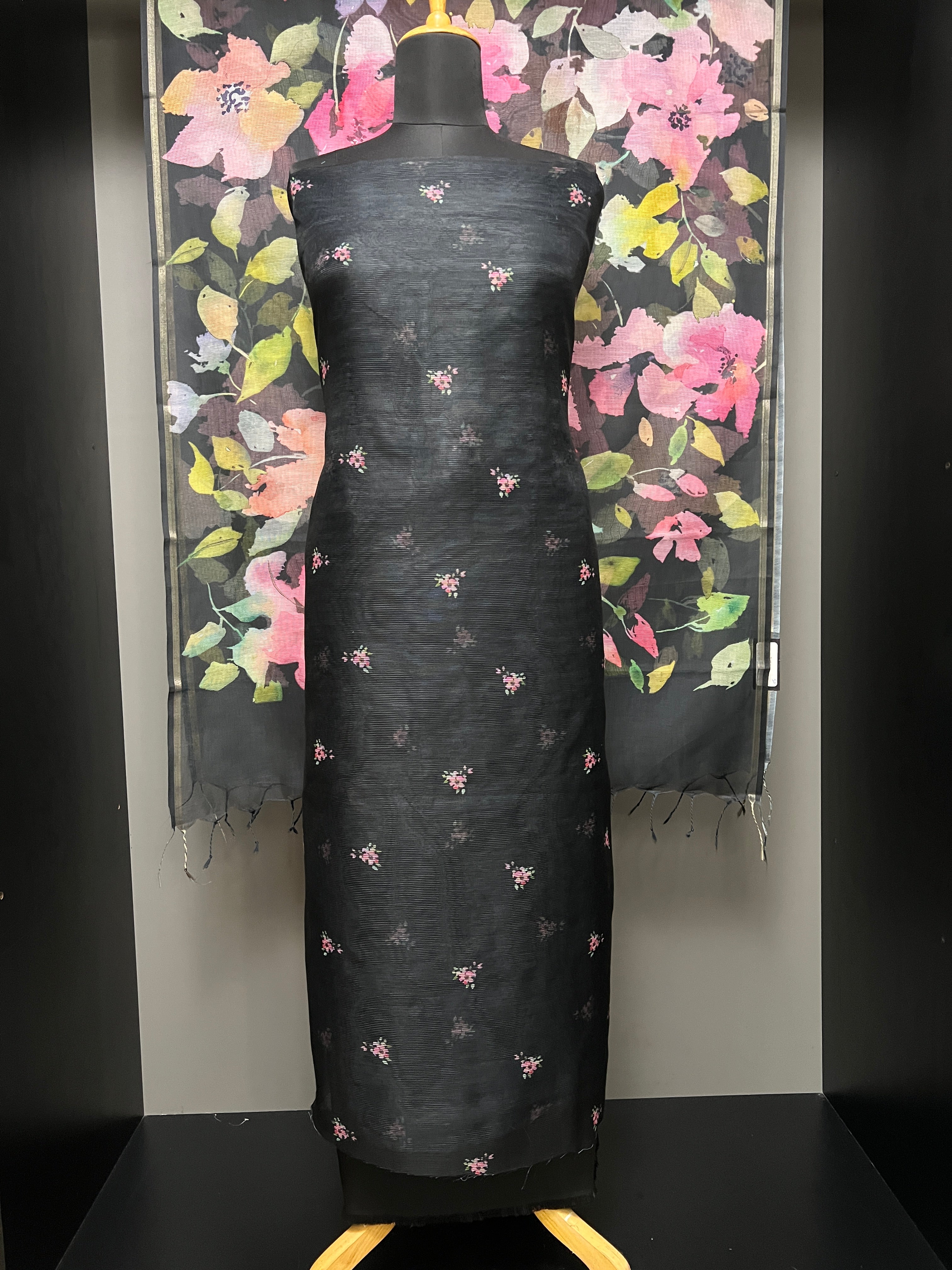 Floral Printed Pattern Supernet Kota Salwar Set | MR116