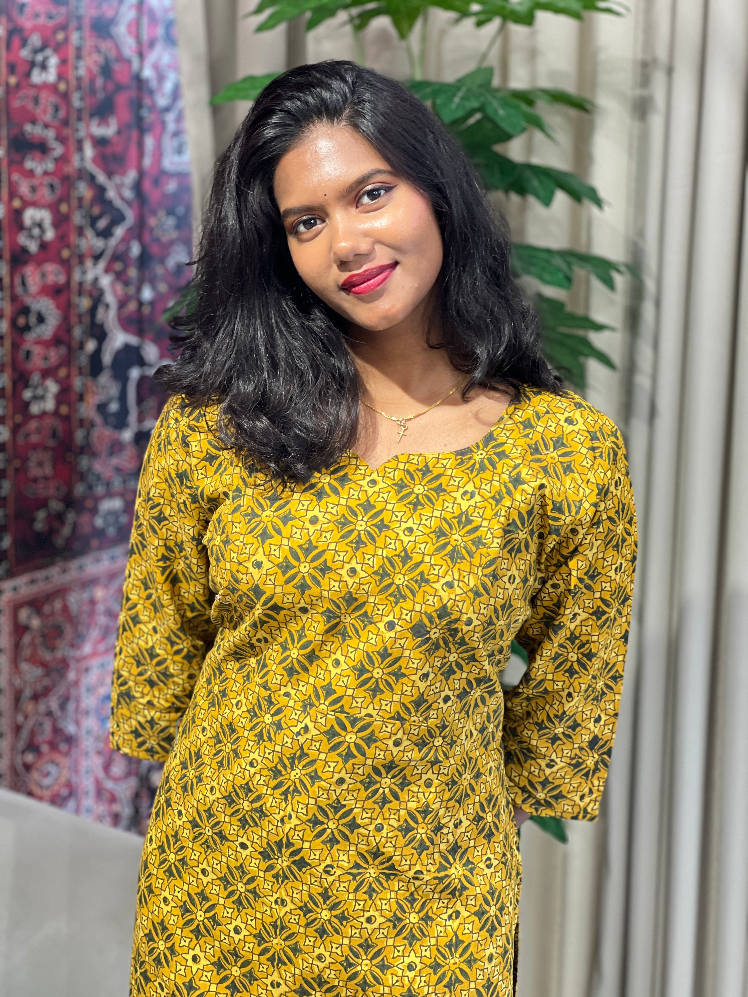 Printed Pattern Cotton Kurta | RMLA118