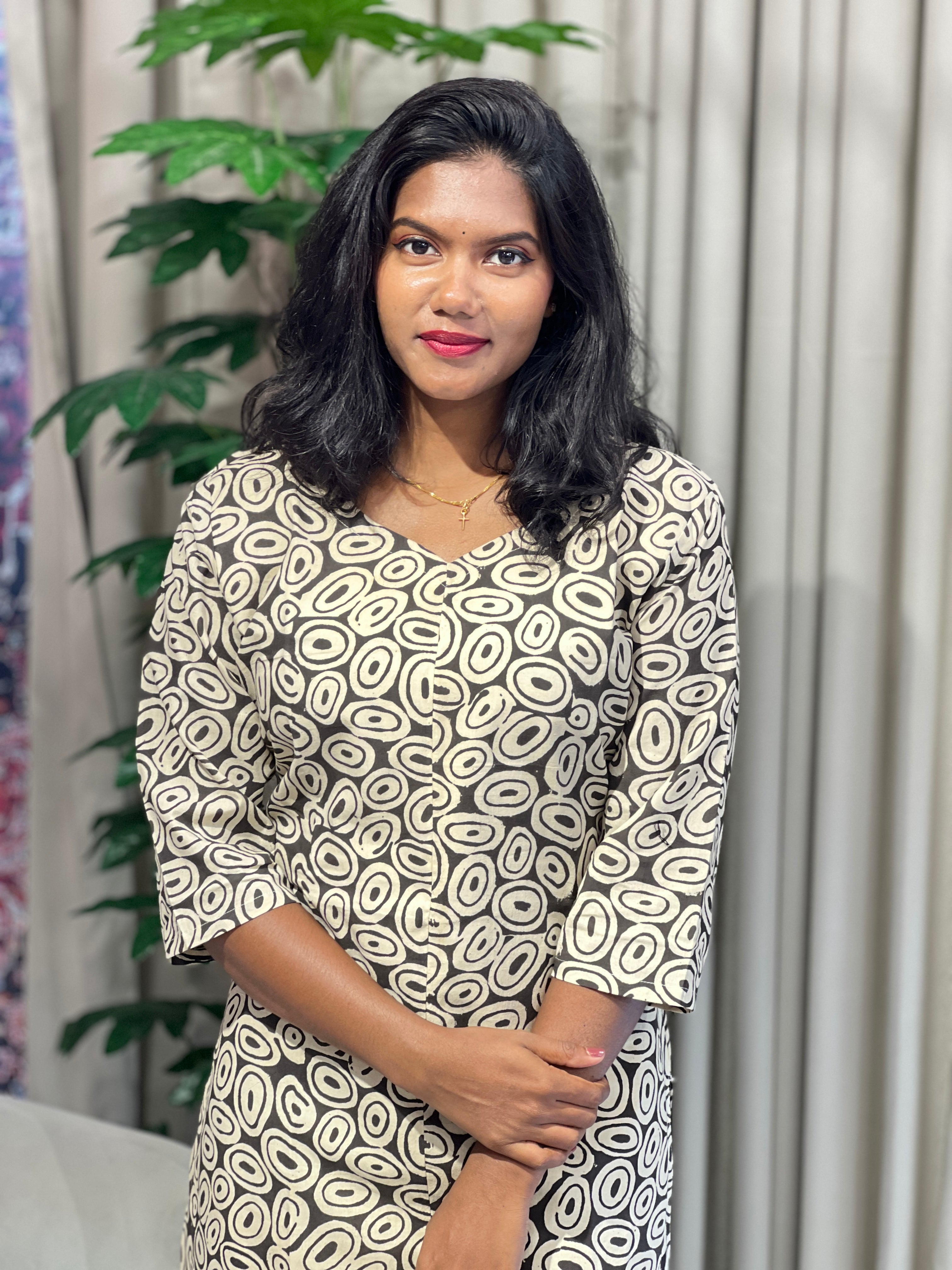 Geometric Pattern Cotton Kurta | RMLA123