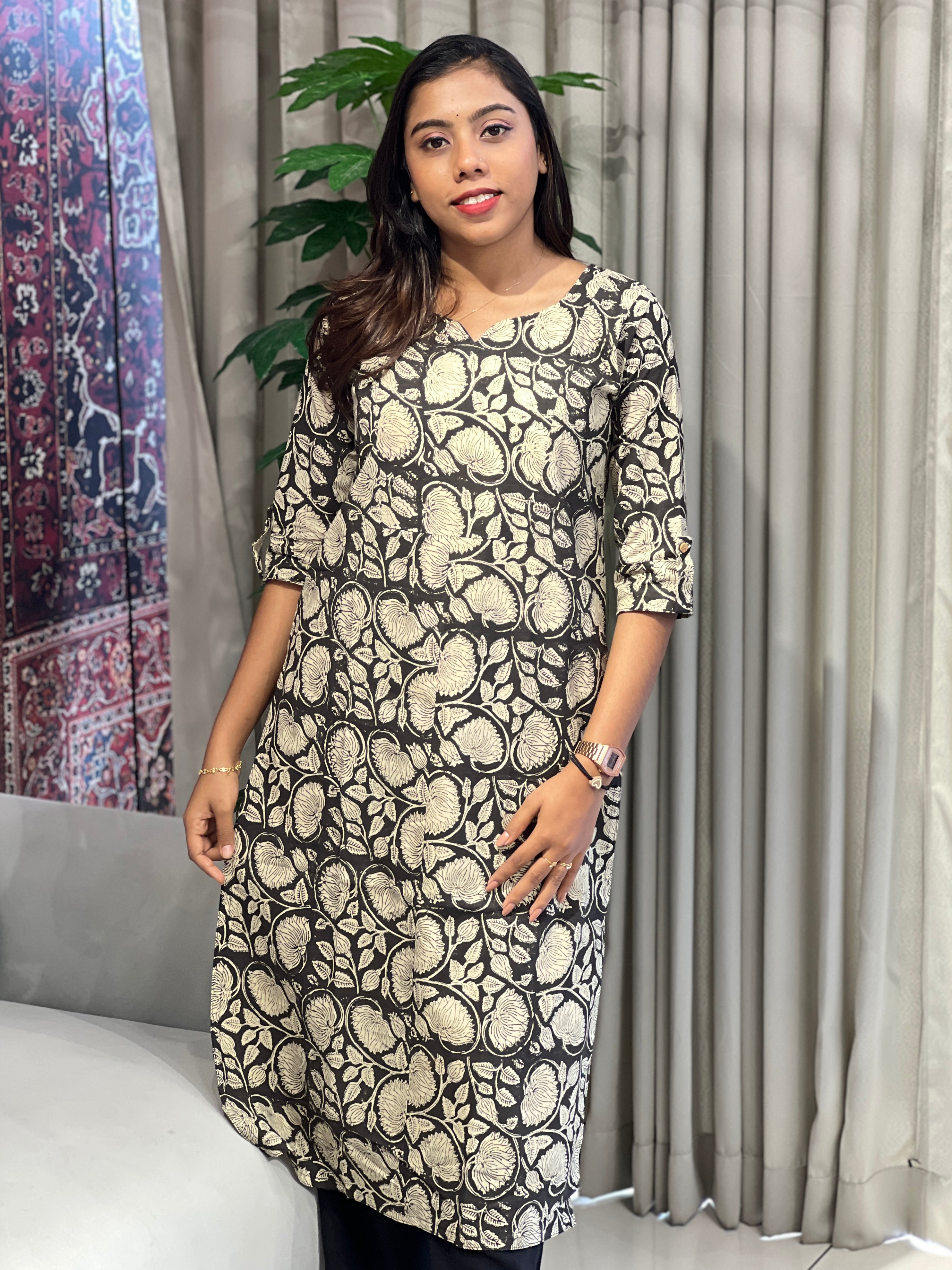 Printed Cotton Kurta | RMLA111