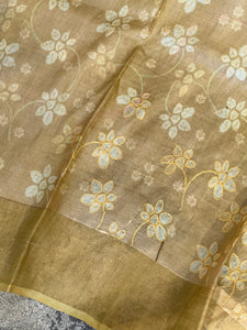 Floral Digital Print Pure Tussar Saree | COC108