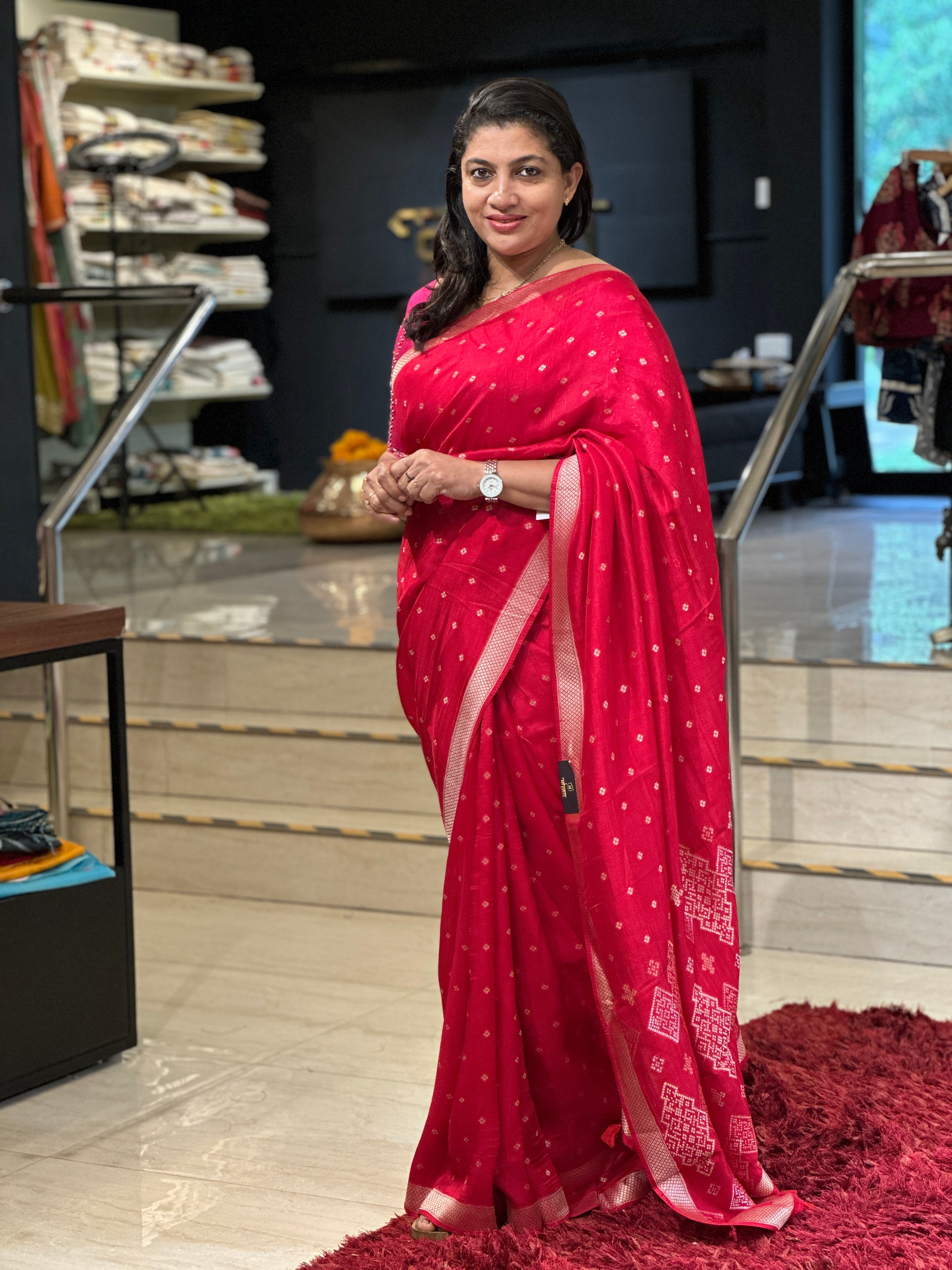 Buta Weaving Banarasi Silk Saree  | DVS184