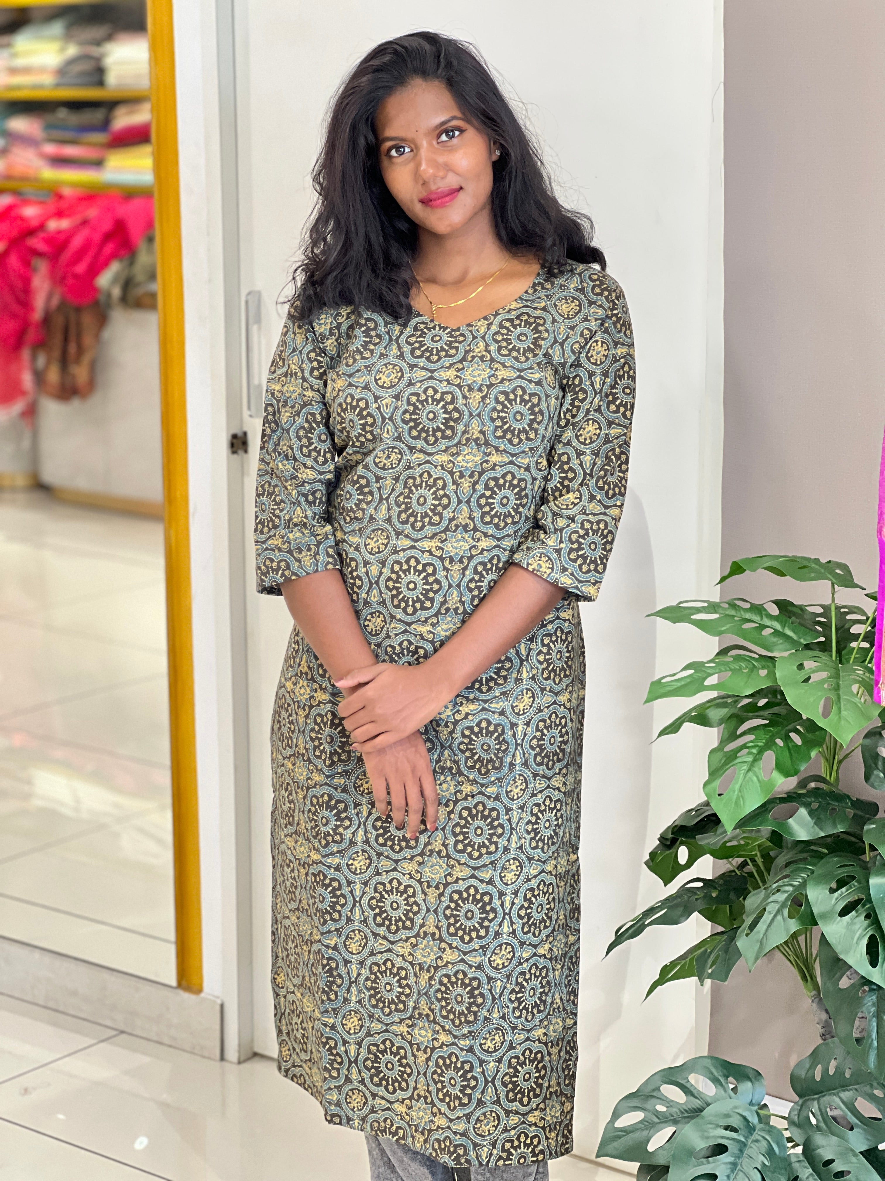 Printed Cotton Kurta | RMLA157