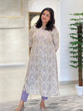 Floral Design  Linen Slub Unstitched Kurta Set |  DN592