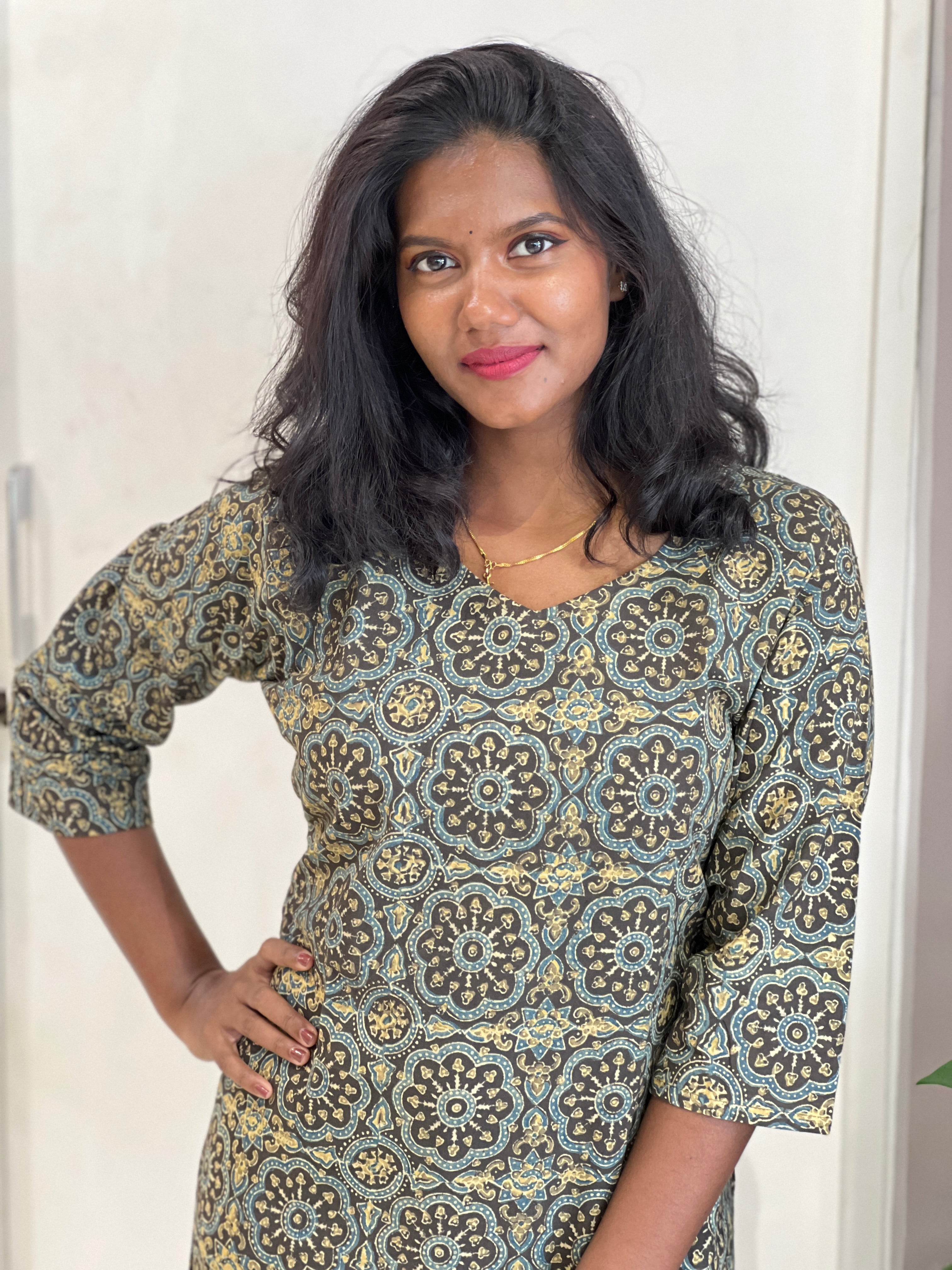 Printed Cotton Kurta | RMLA157