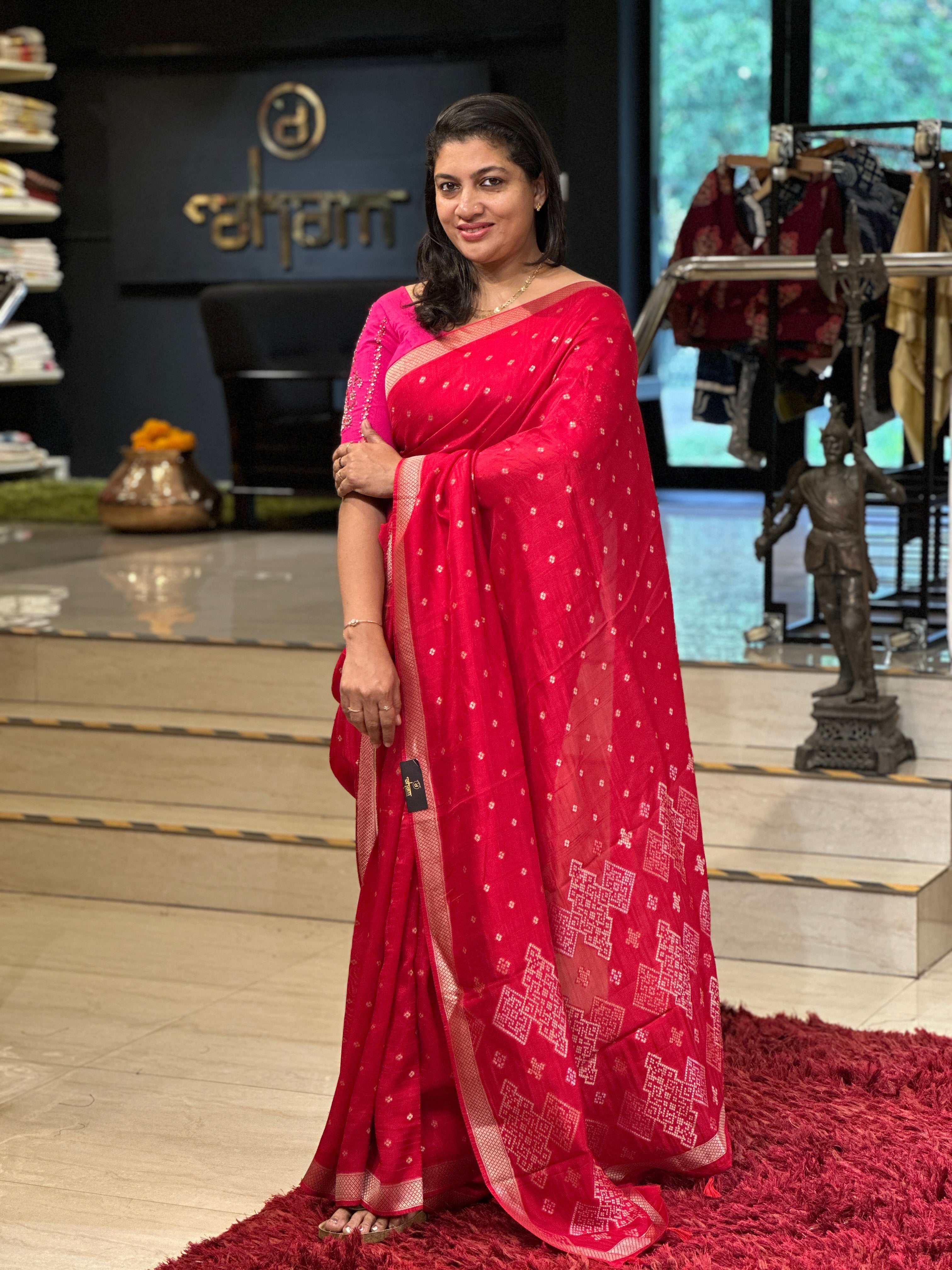 Buta Weaving Banarasi Silk Saree  | DVS184