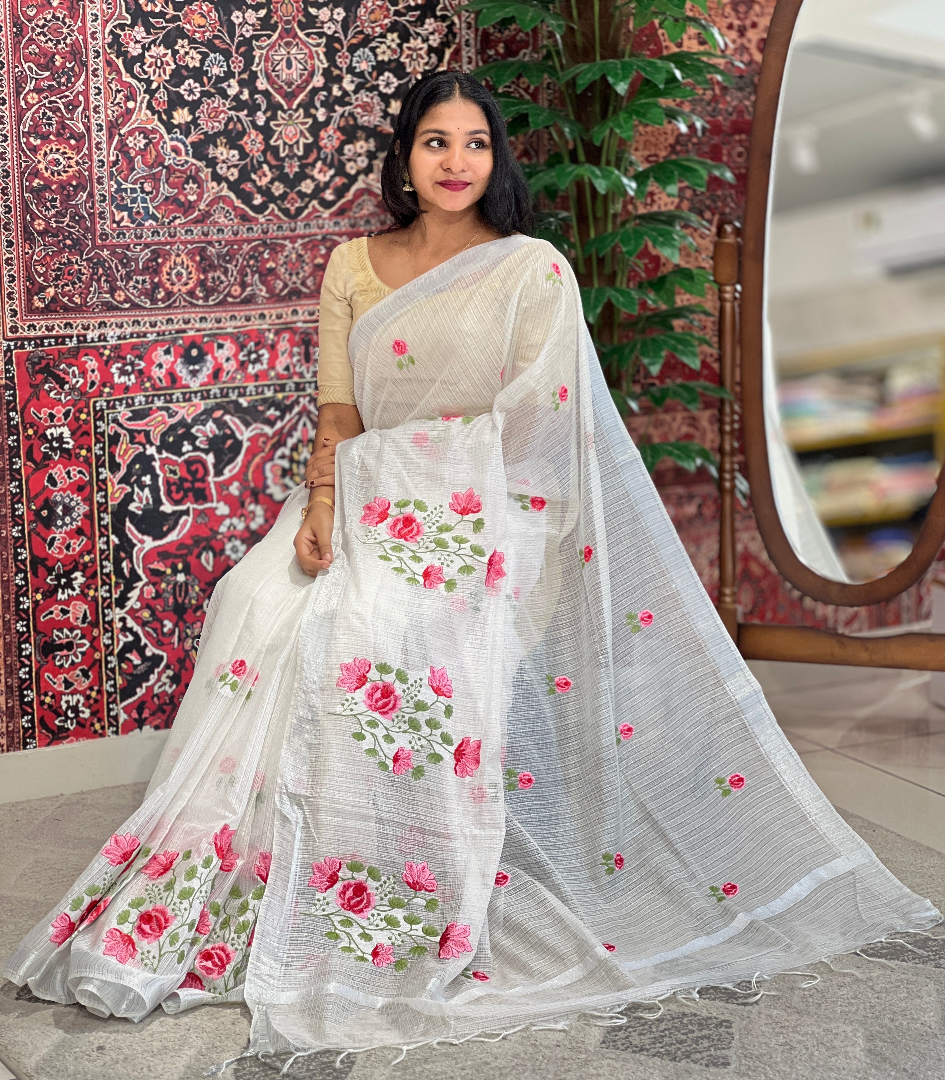 Floral Bunches Silky Kota Saree |  NHH239