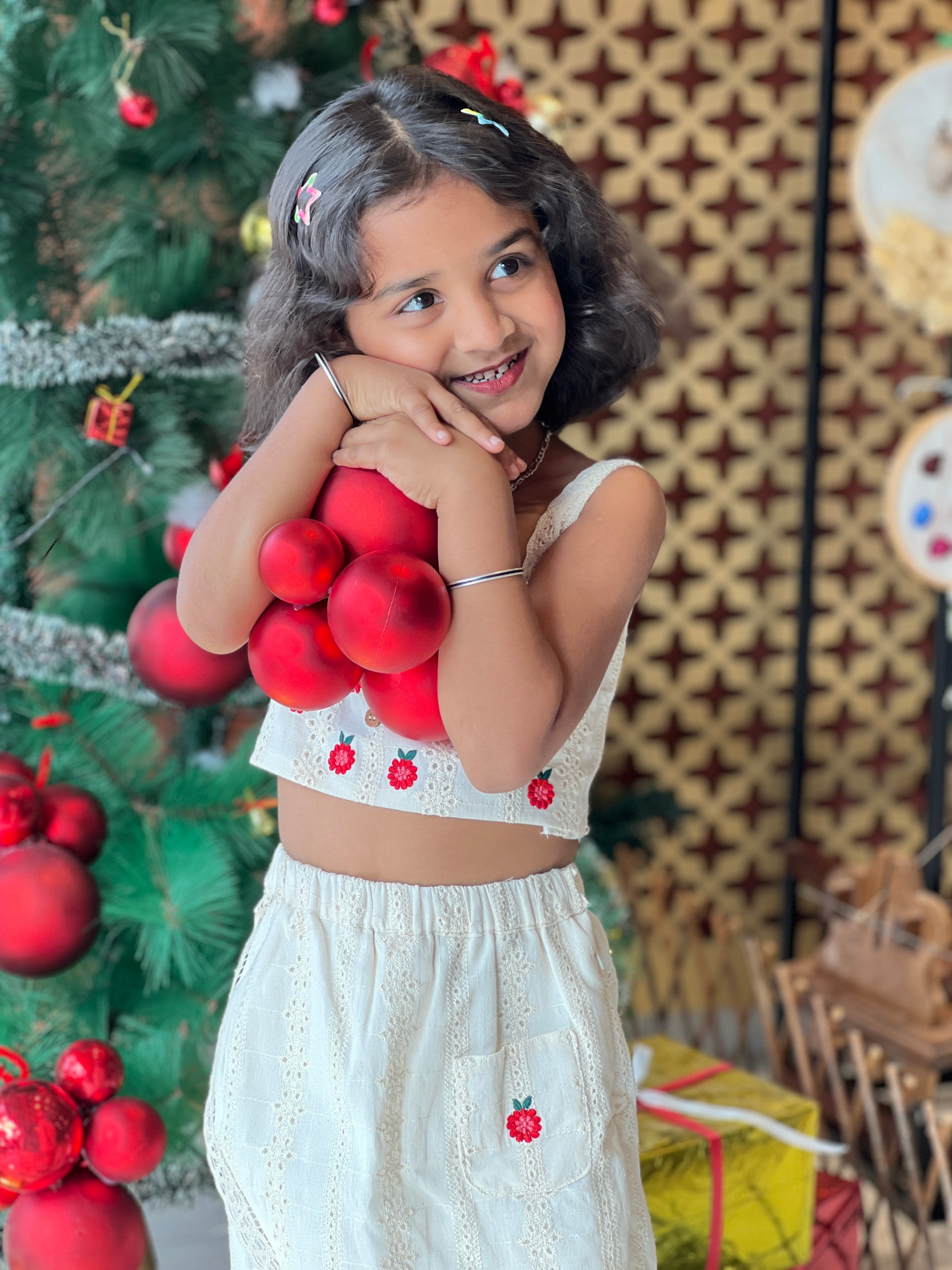 Floral Machine Embroidery Detailed Hakoba Unstitched Top & Shorts | CMK101