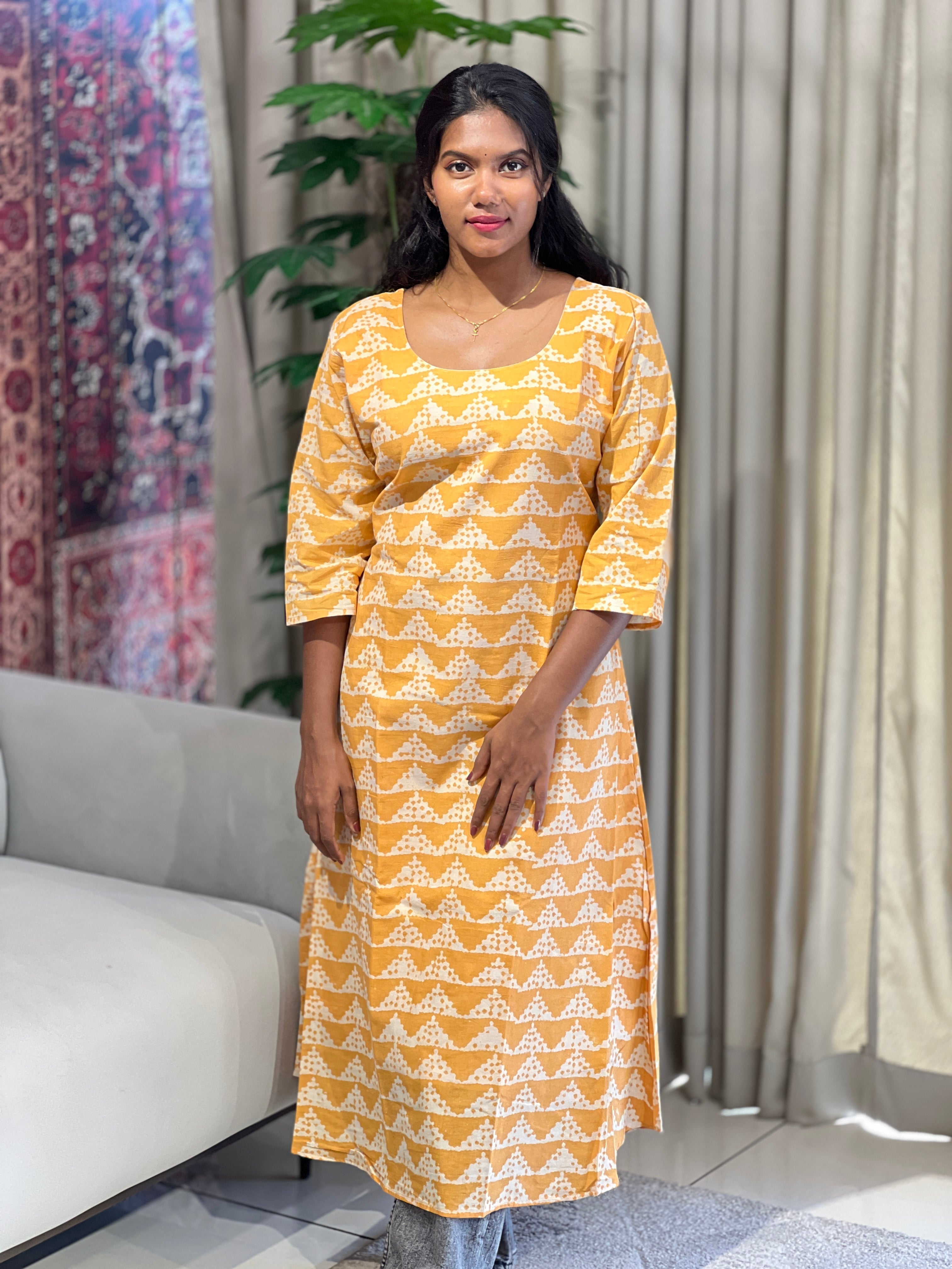 Batik Printed  Cotton Kurta | RMLA117