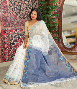 Jamdani Weaved Cotton Blended Saree | RP445