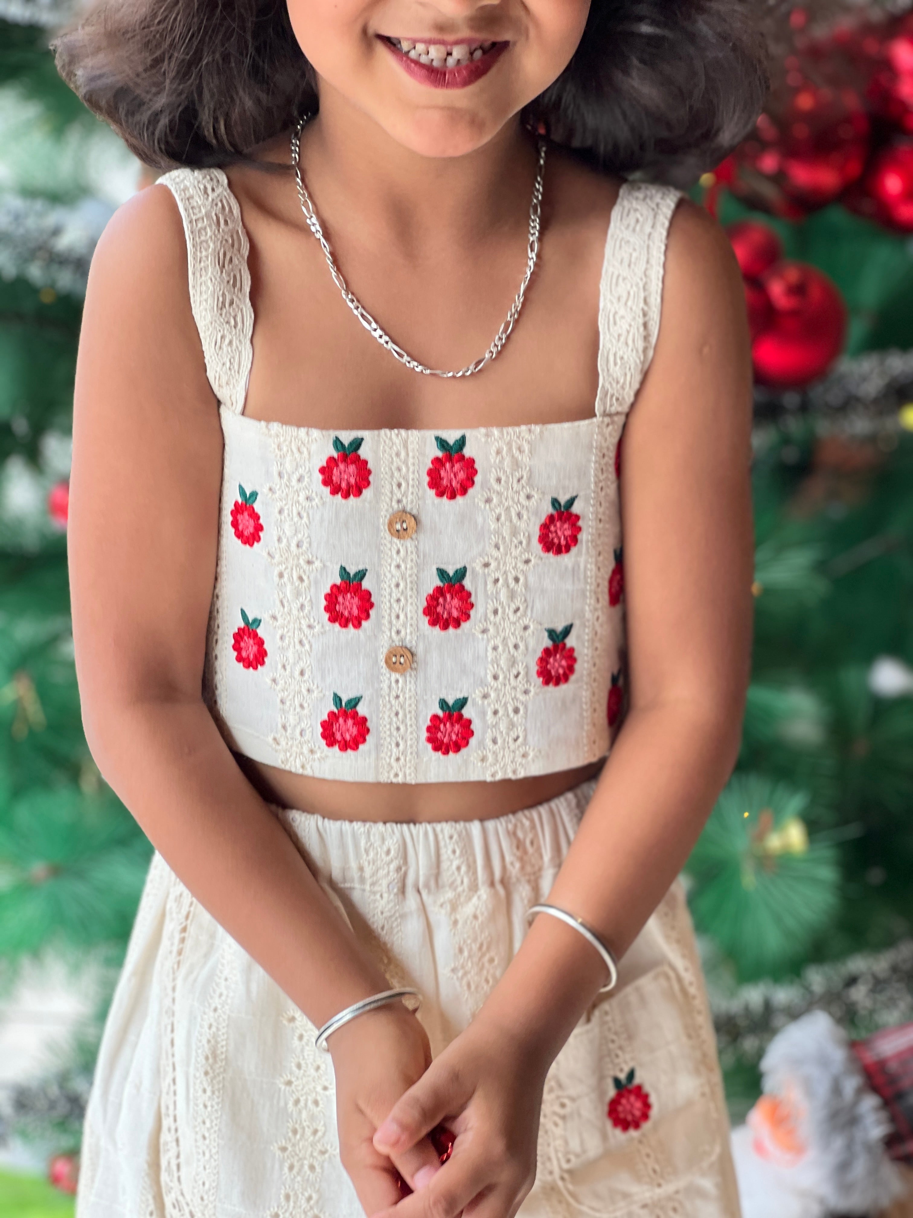 Floral Machine Embroidery Detailed Hakoba Unstitched Top & Shorts | CMK101