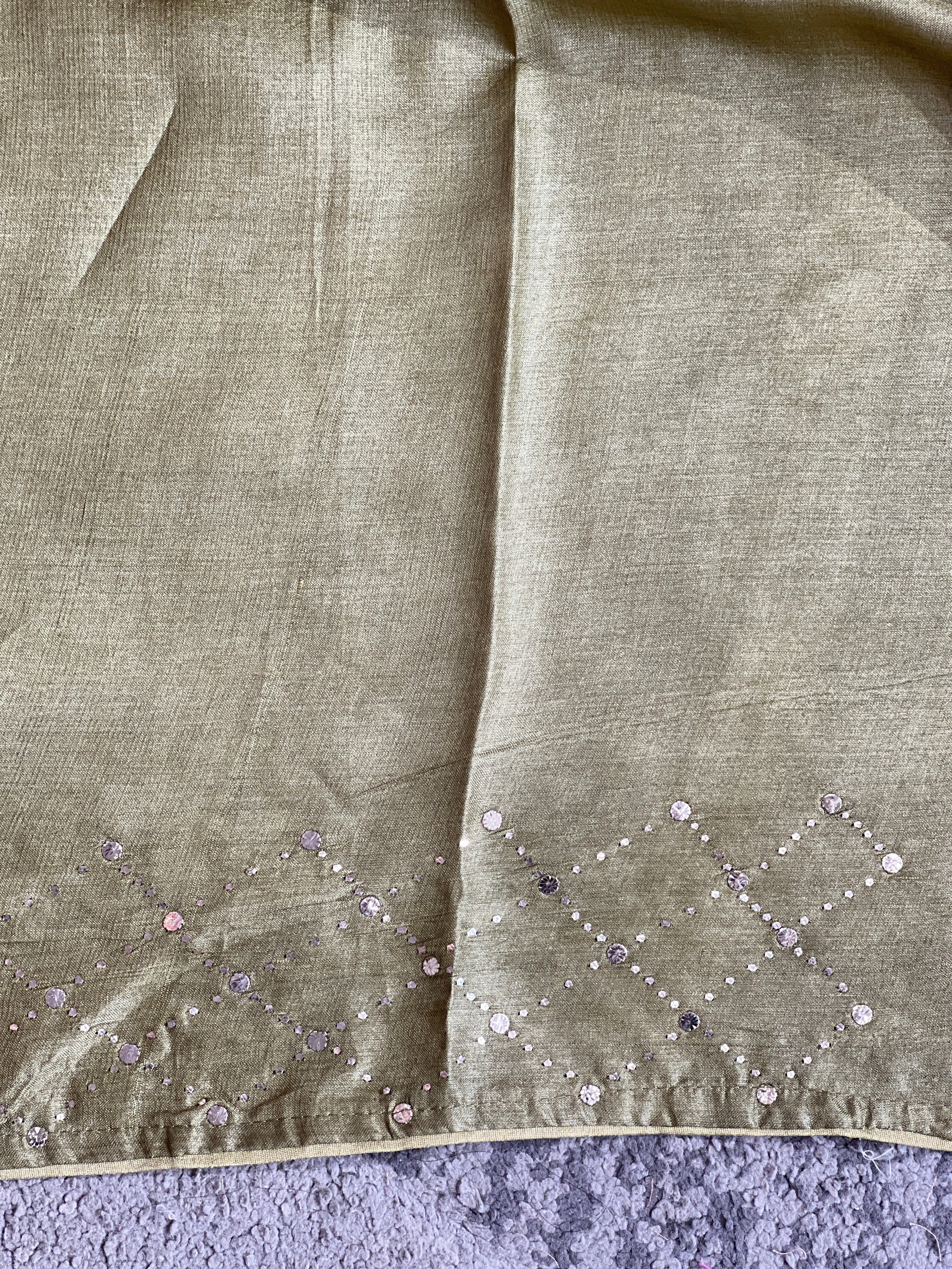 Handcrafted Mukaish Work Desi Tussar Saree | SBS1453