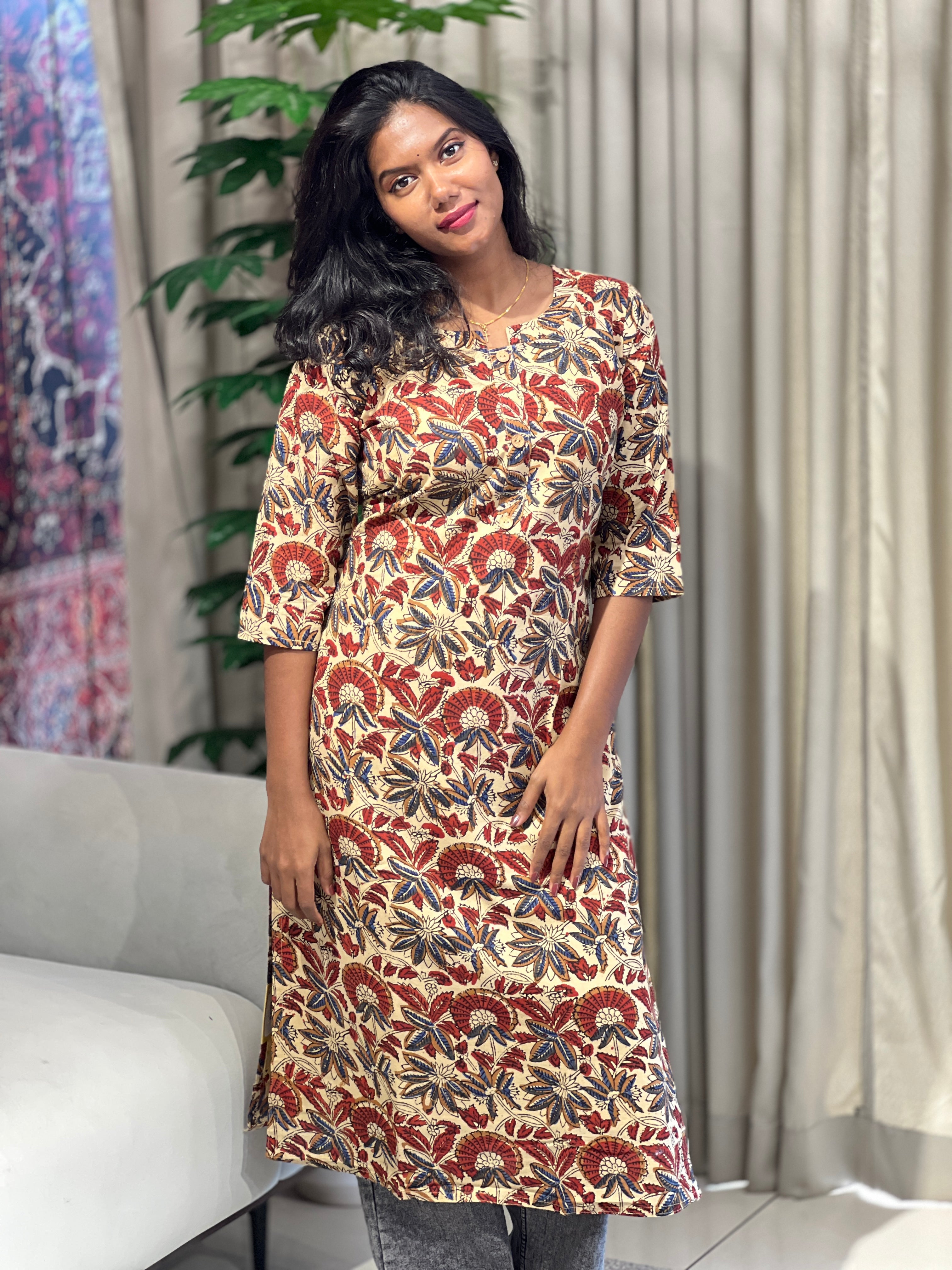 Printed Cotton Kurta | RMLA120