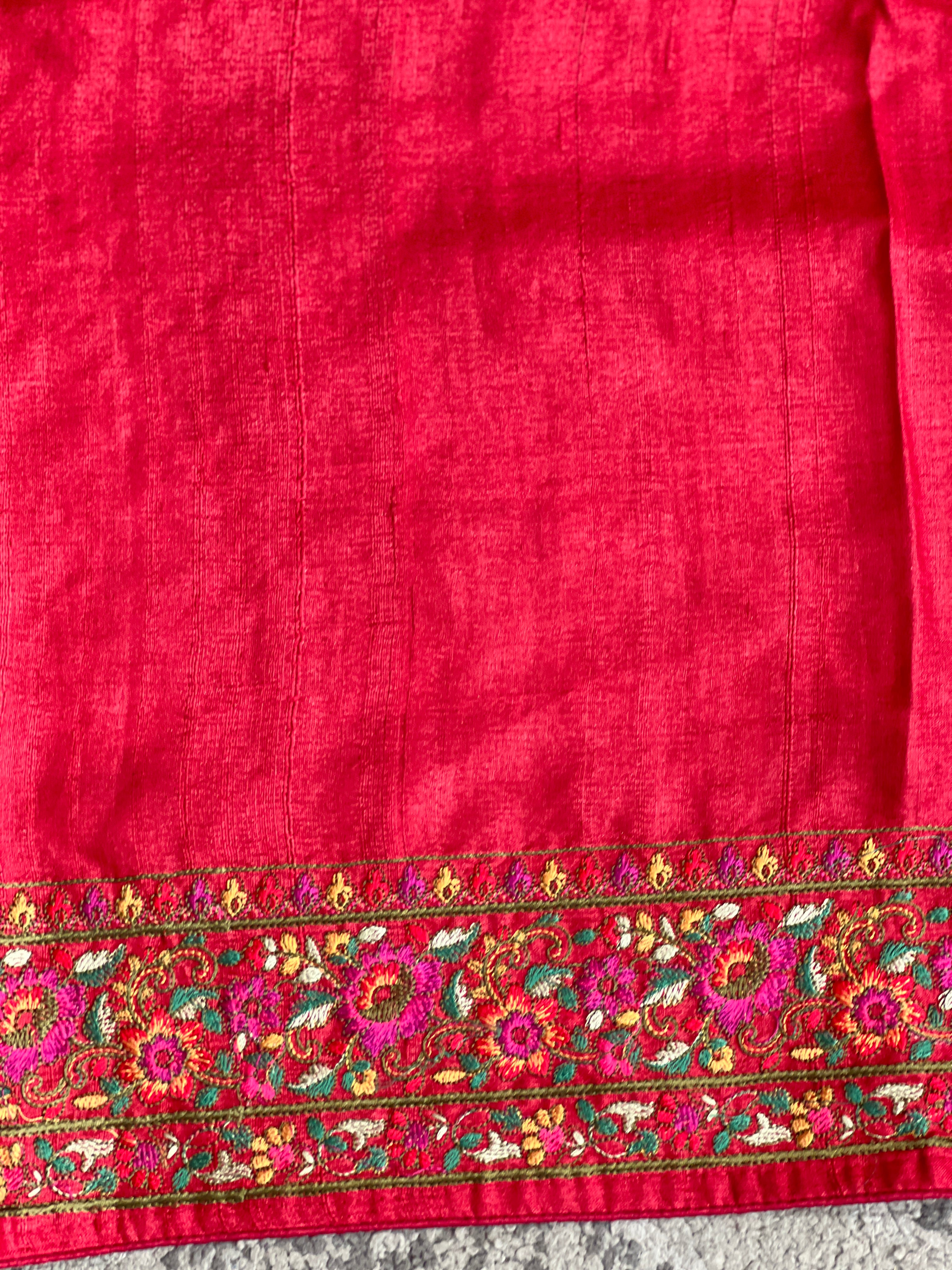 Pashmina Embroidery Desi Tussar Saree | SBS1449