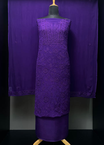 Chikankari Hand Embroidered Georgette Salwar Set | GMA153