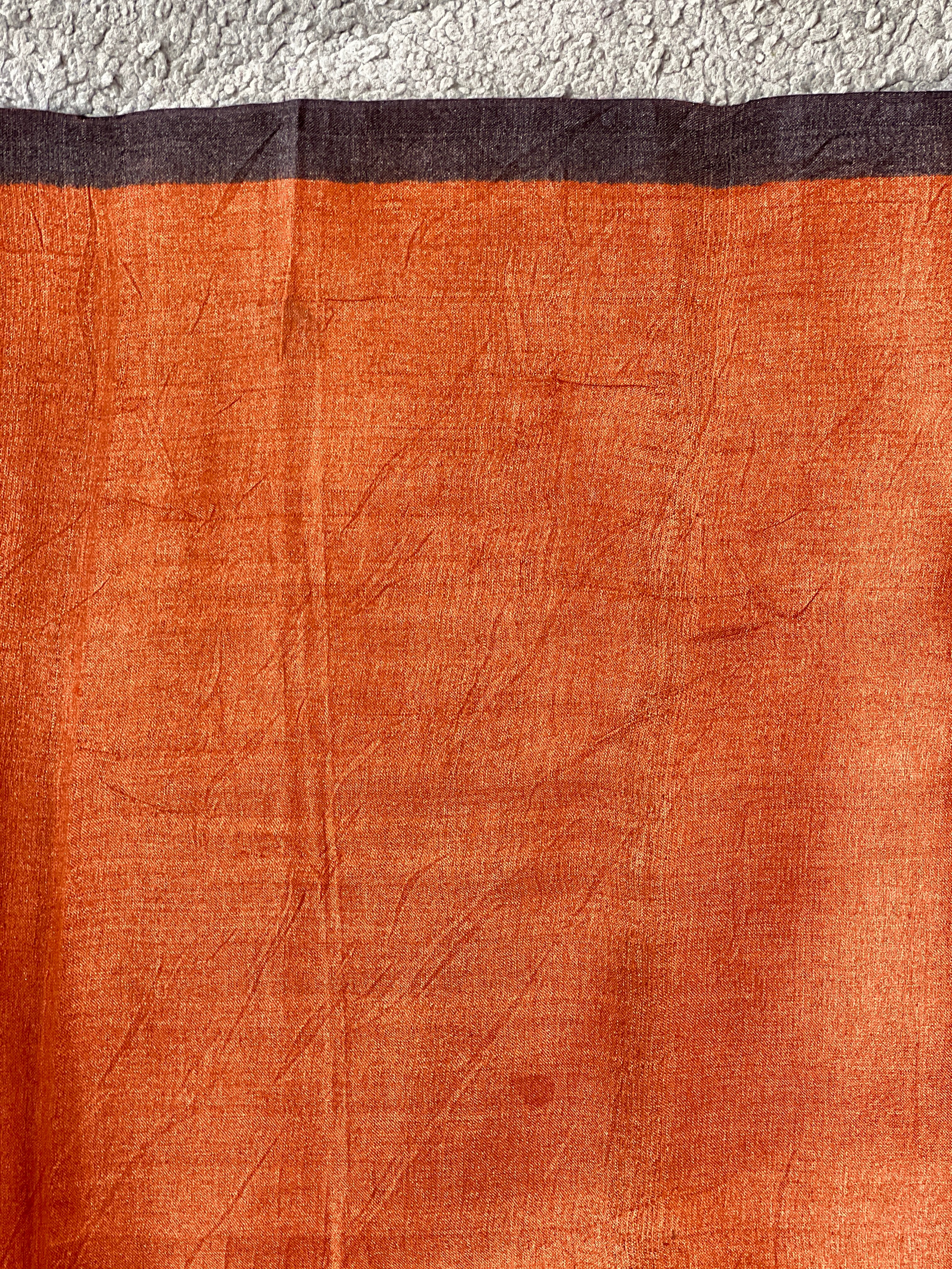 Floral Hand Painted Pattern Soft Korean Tussar Saree | SBS1452