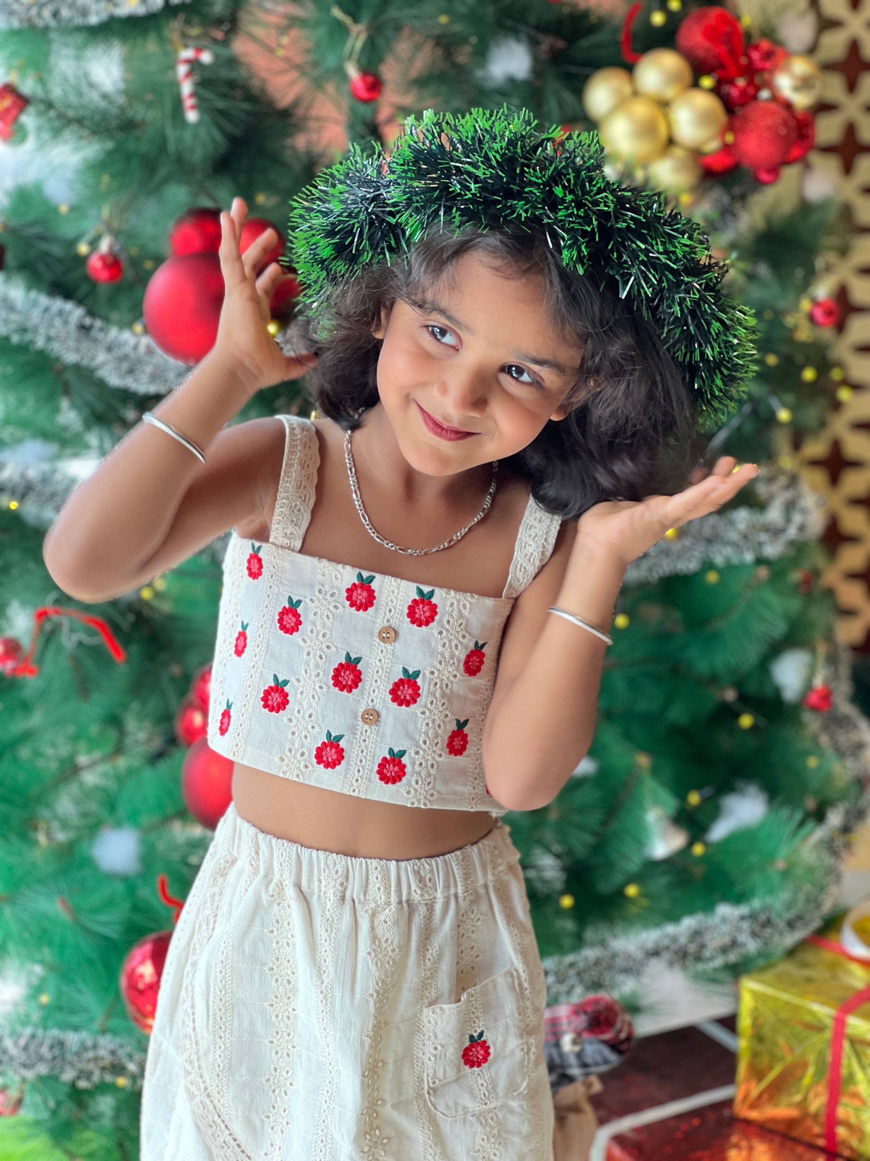 Floral Machine Embroidery Detailed Hakoba Unstitched Top & Shorts | CMK101