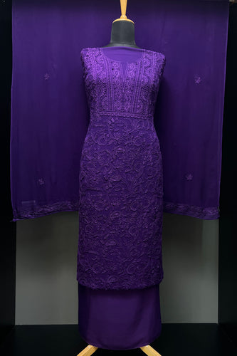Chikankari Hand Embroidered Georgette Salwar Set  | GMA152