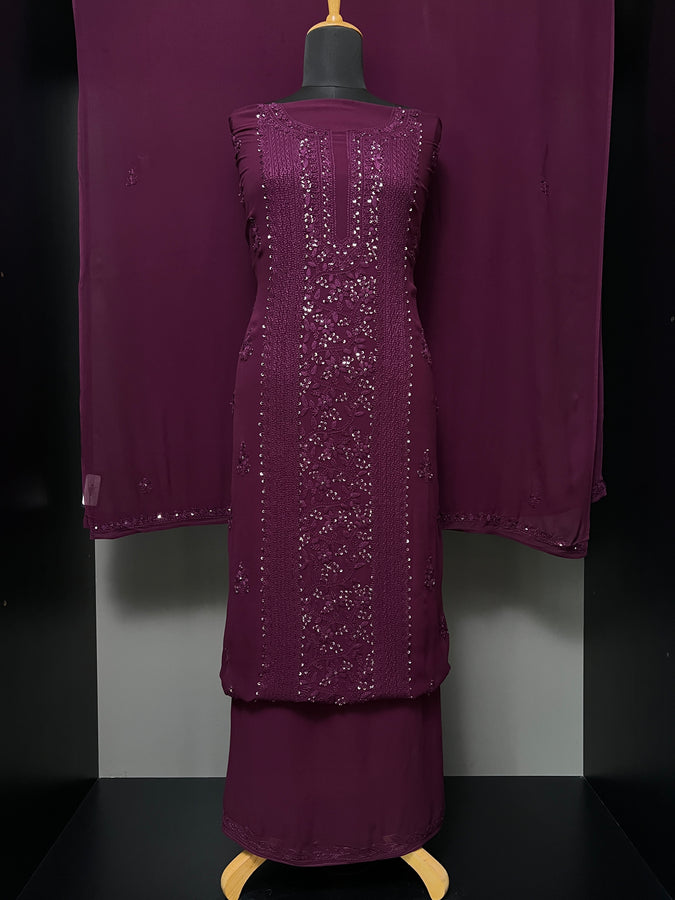 Chikankari Embroidery Detailed Georgette Salwar Set | GMA141