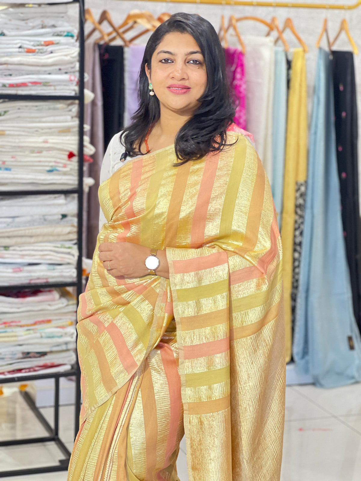 Rangat Patterned Georgette Woven Tussar Saree | KMM150