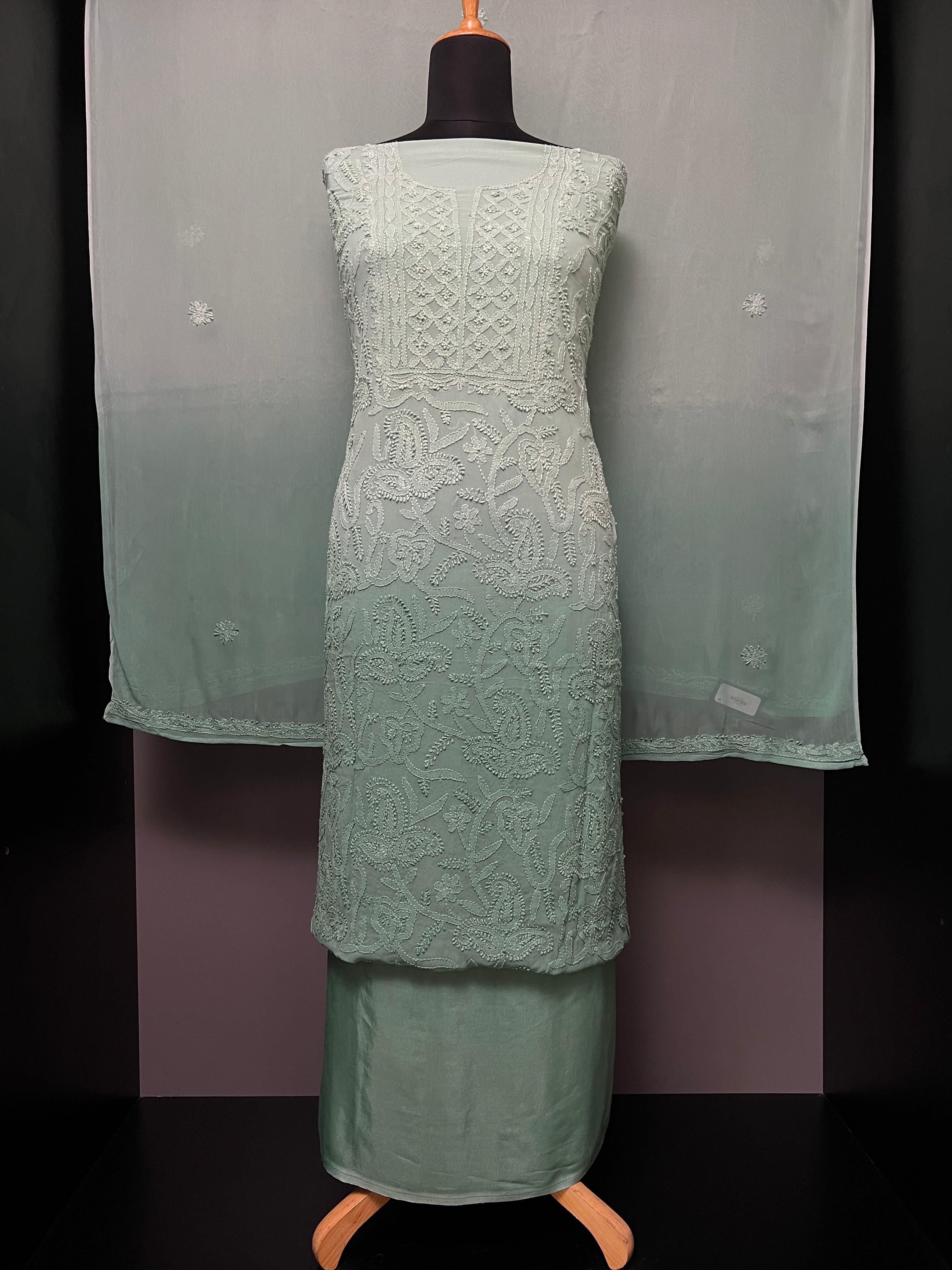 Chikankari Embroidery Detailed Georgette Salwar Set | GMA116