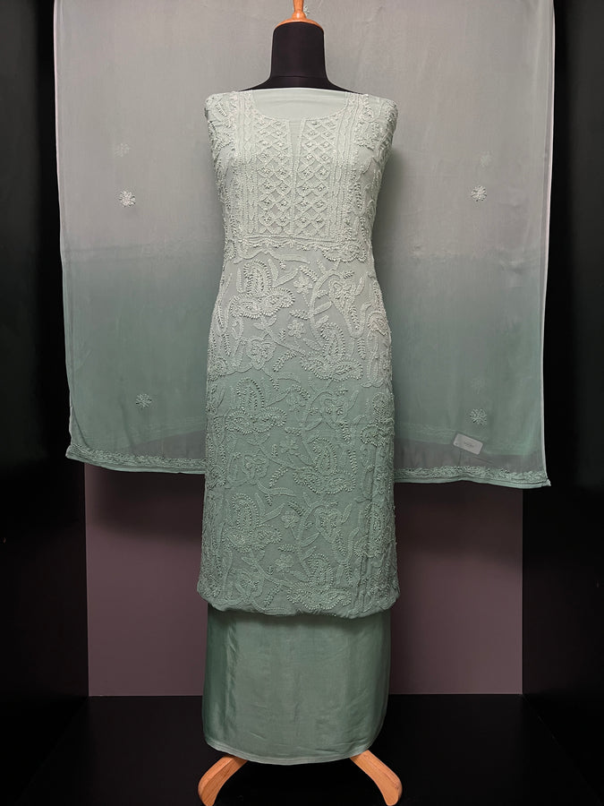 Chikankari Embroidery Detailed Georgette Salwar Set | GMA116