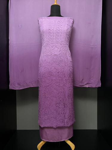 Chikankari Hand Embroidered Georgette Salwar Set  | GMA145