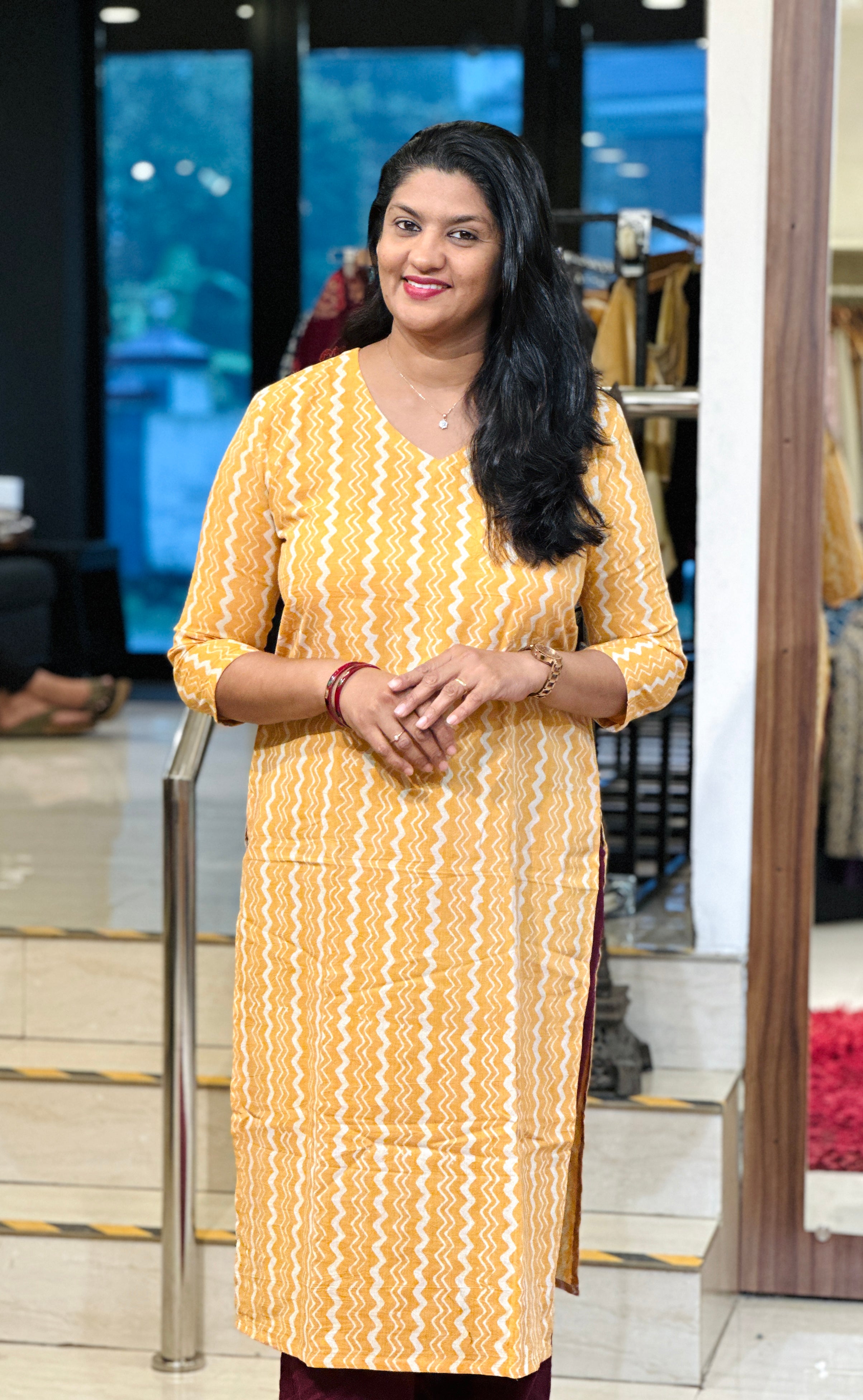 Print Detailed Cotton Kurta | DNT742