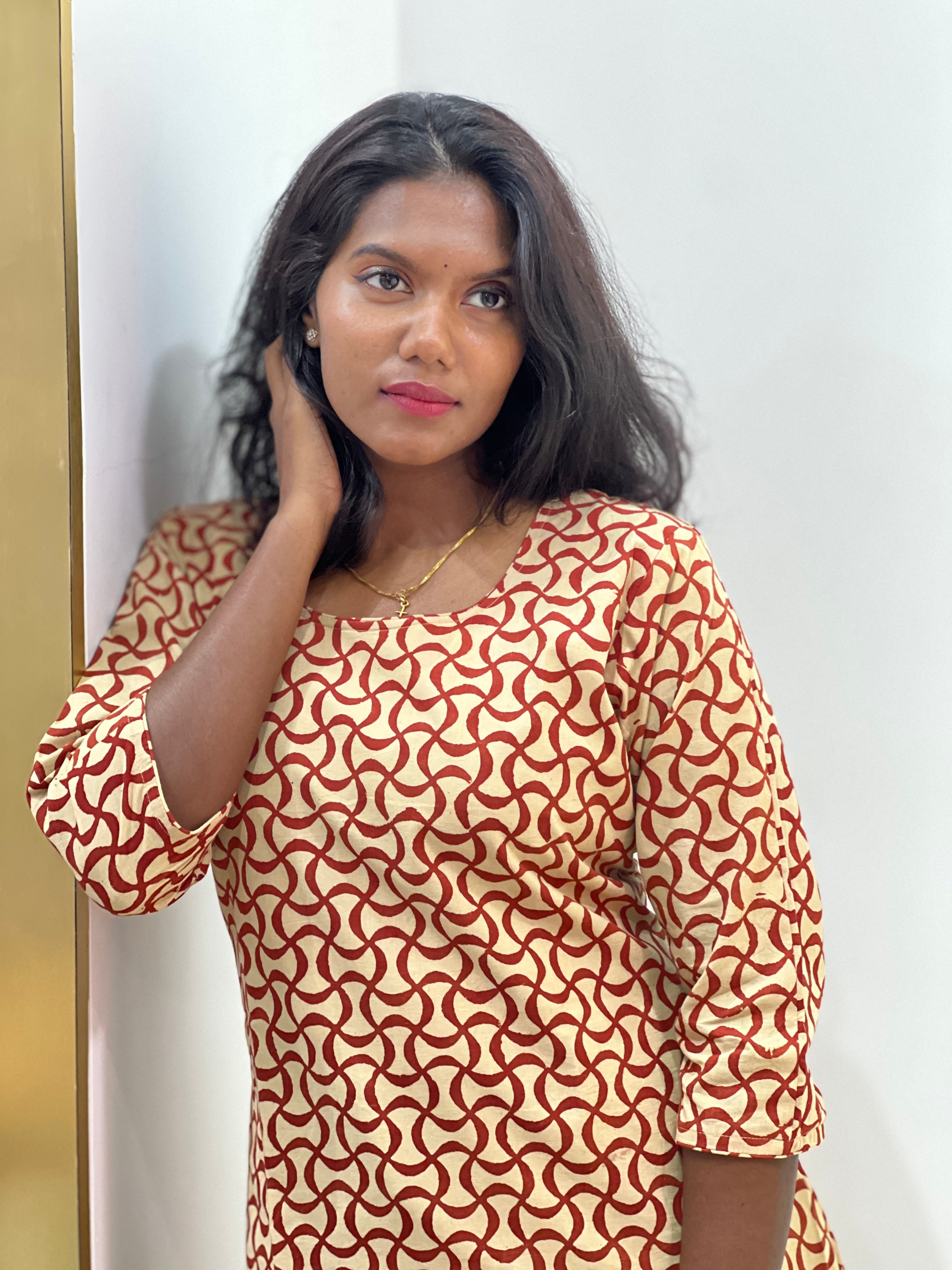 Printed Cotton Kurta | RMLA142