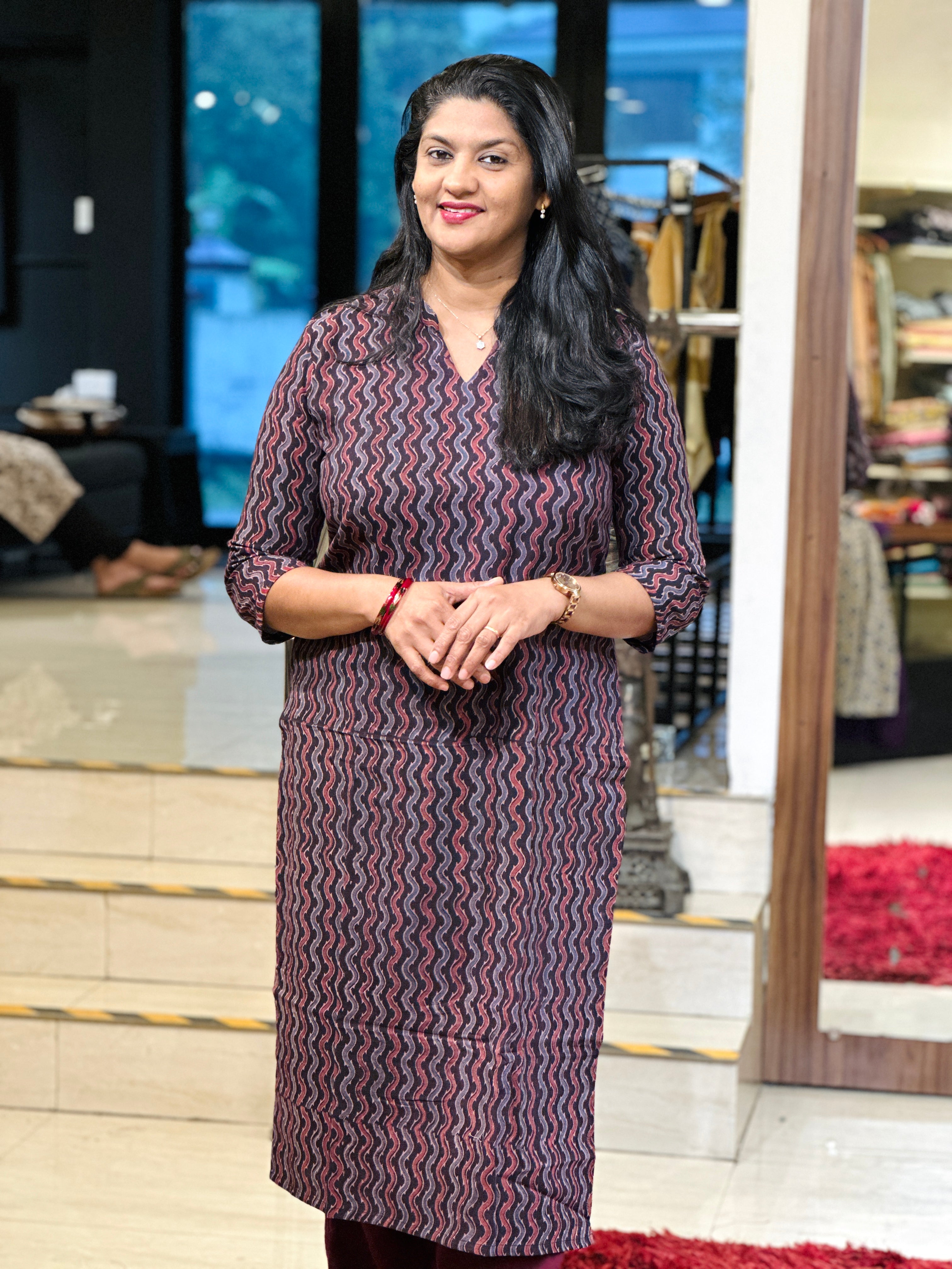 Print Detailed Cotton Kurta | DNT730