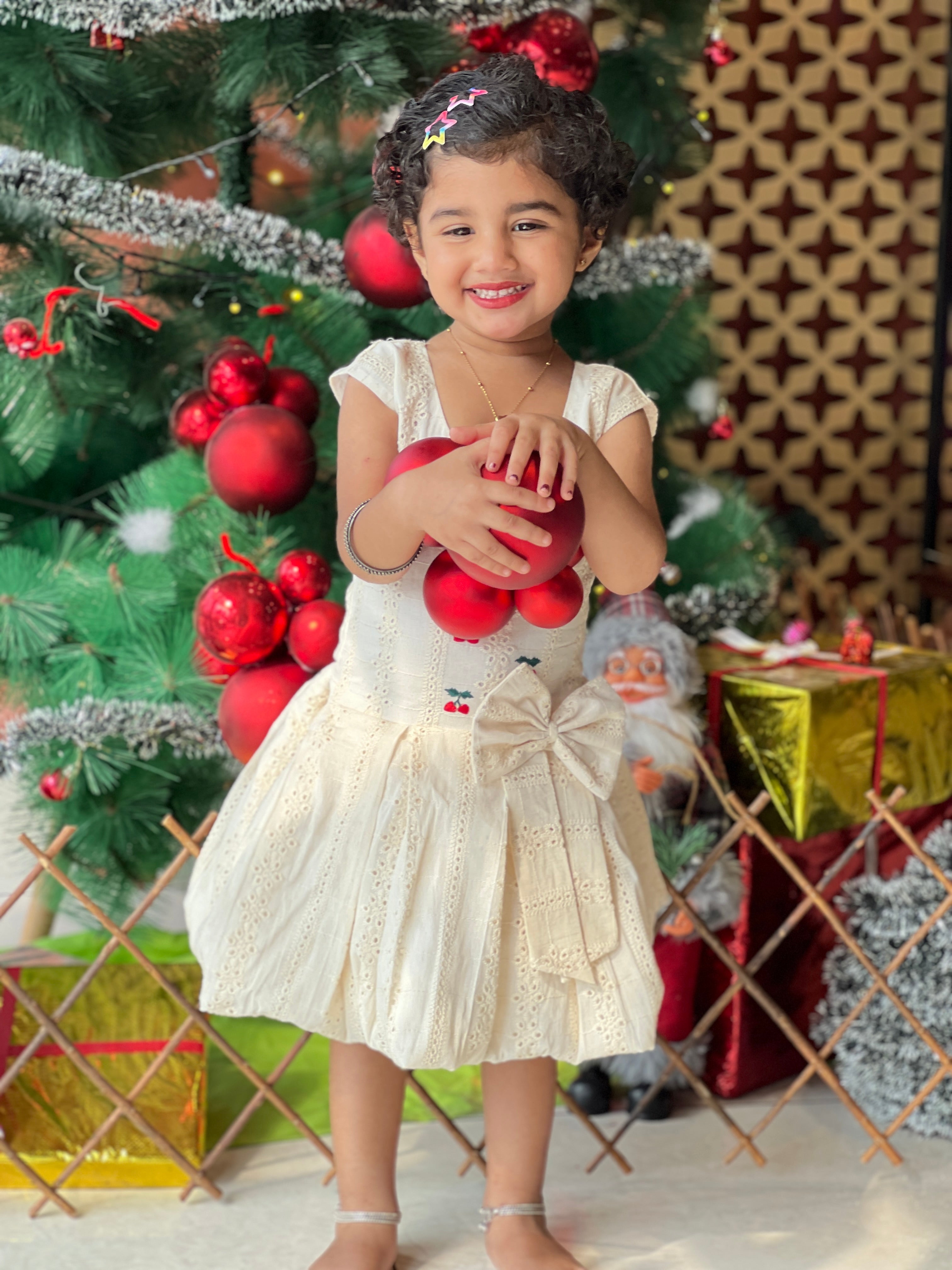 Cherry Embroidery Detailed Hakoba Unstitched Frock | CMK102