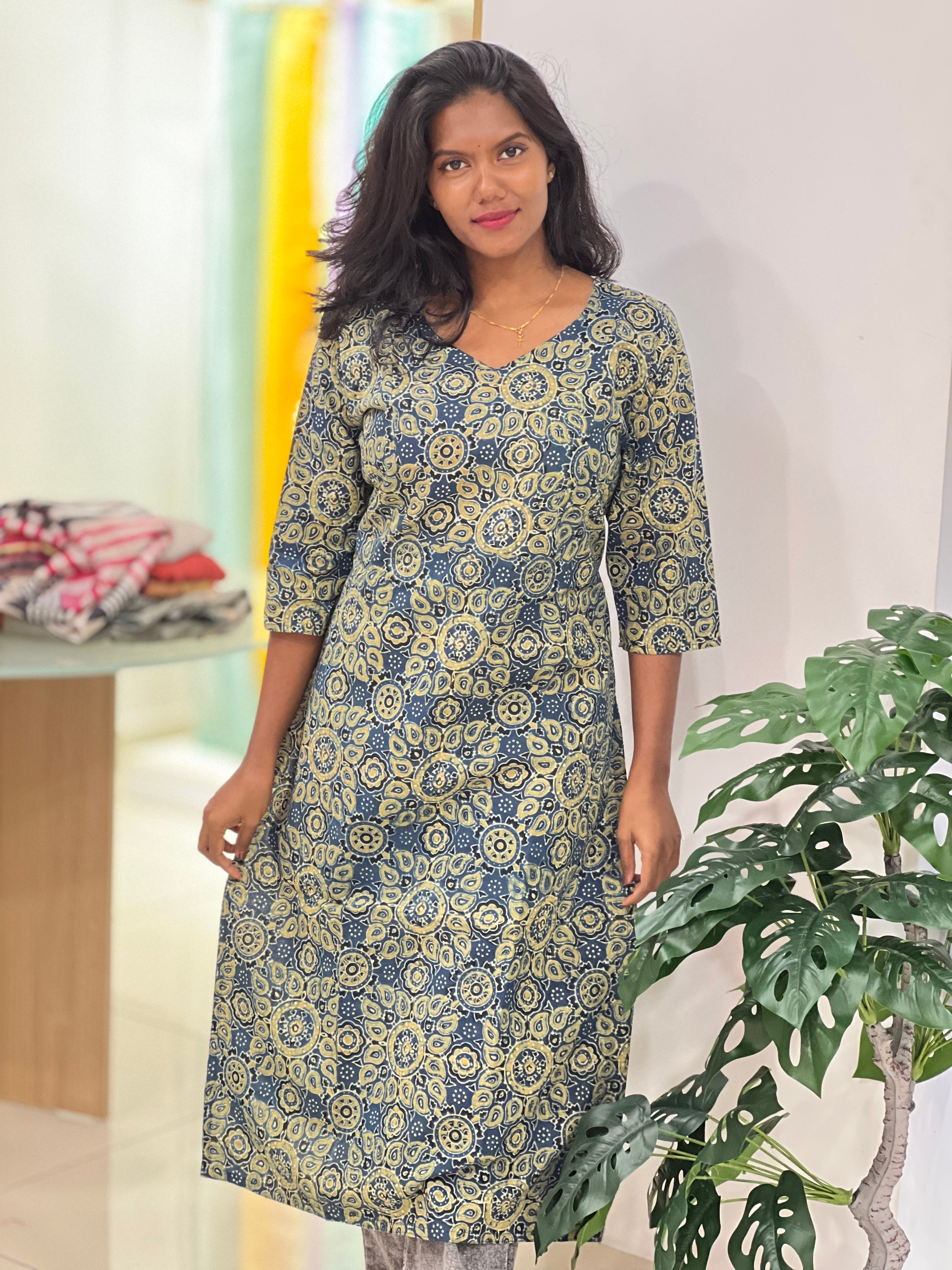 Printed Cotton Kurta  | RMLA140