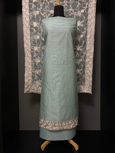 Floral Embroidery Detailed Chanderi Salwar Set | SBP885