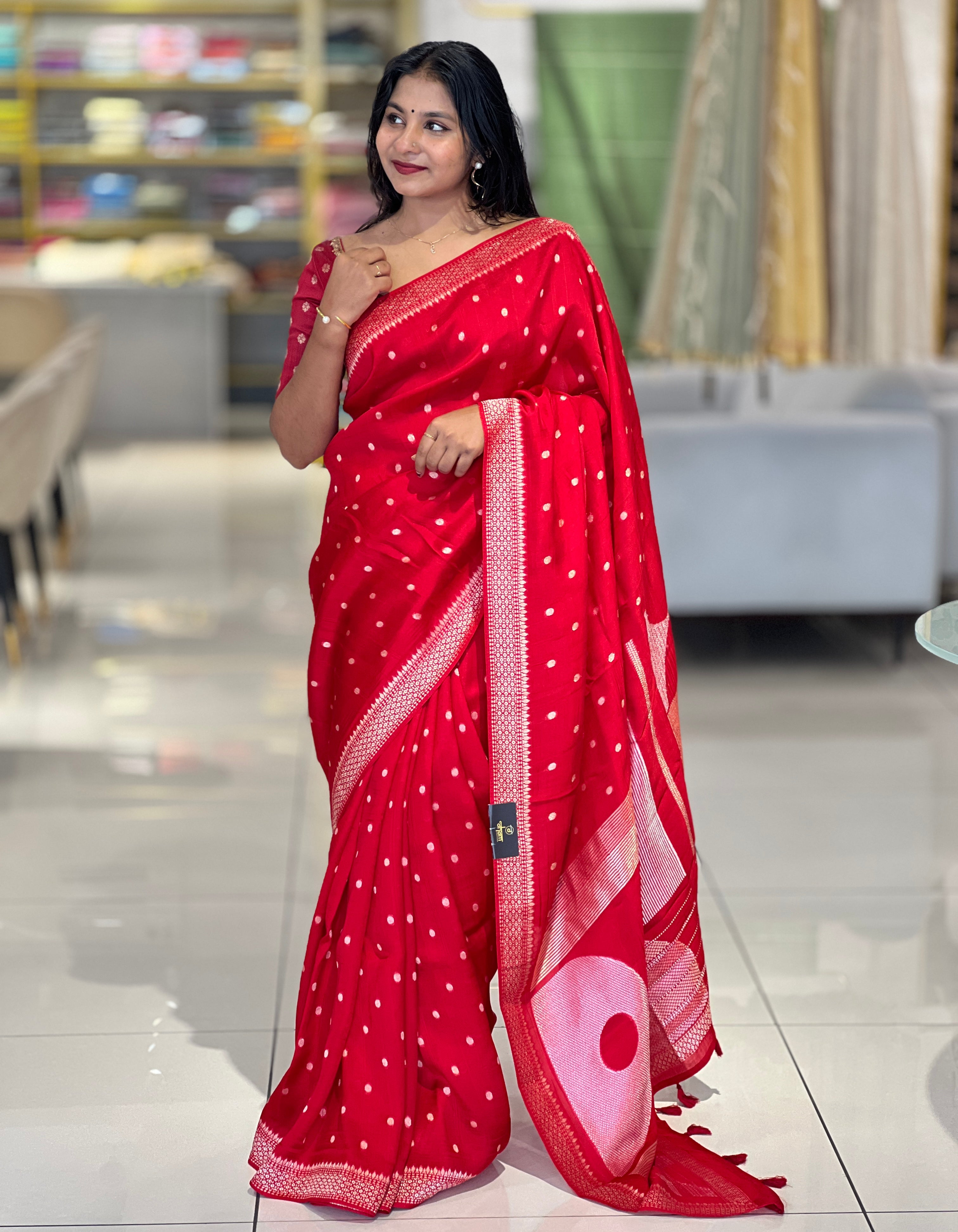 Zari Buta Detailed Banarasi Silk Saree | DVS177