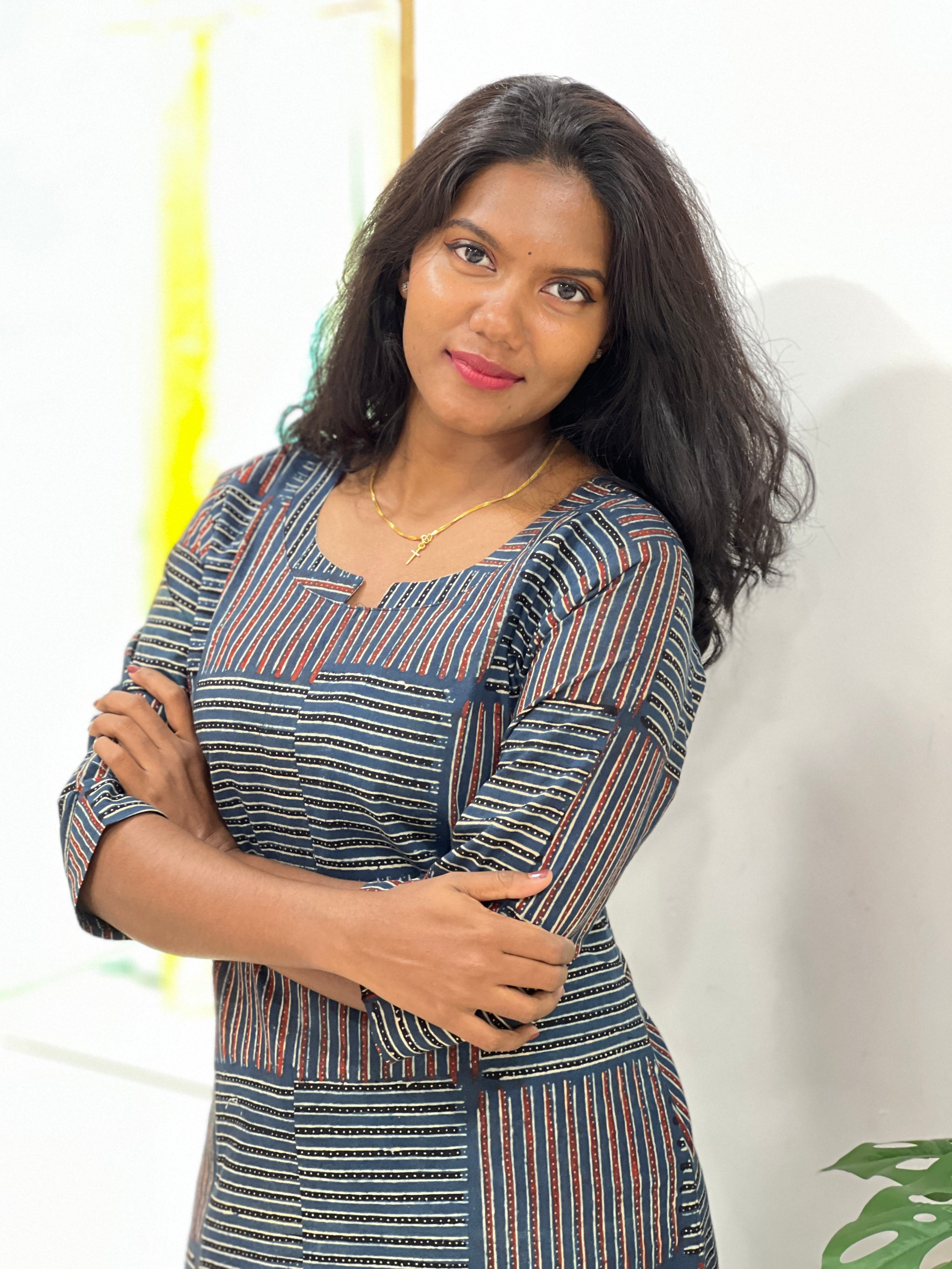 Stripes Pattern Cotton Kurta | RMLA150