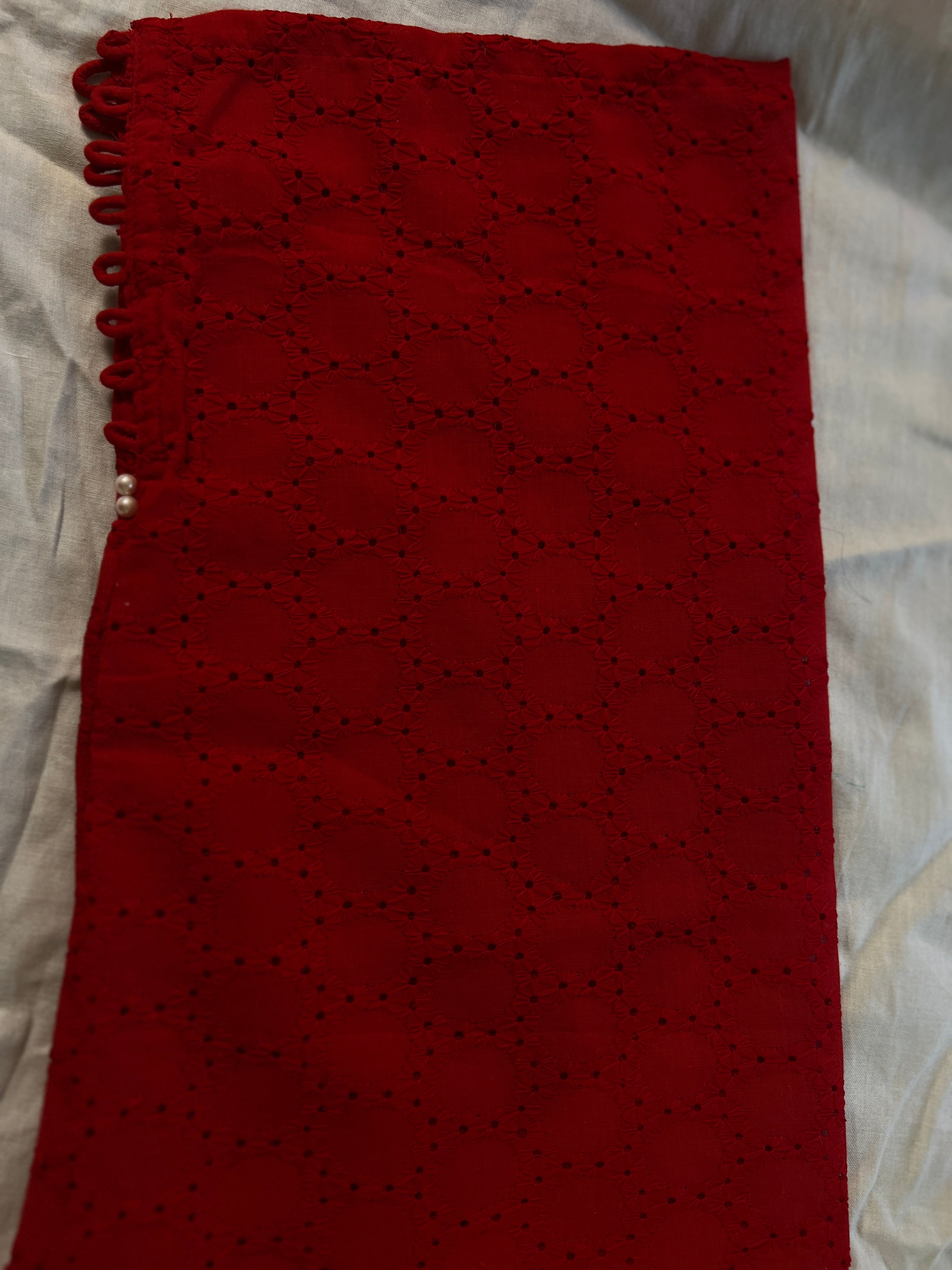 Embroidery Schiffli Pattern Kurta Material | DN590