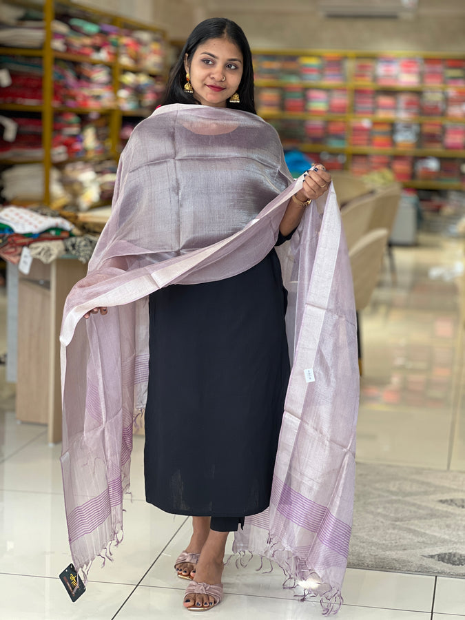 Zari Woven Border Detailed Tissue Dupatta | TSP159