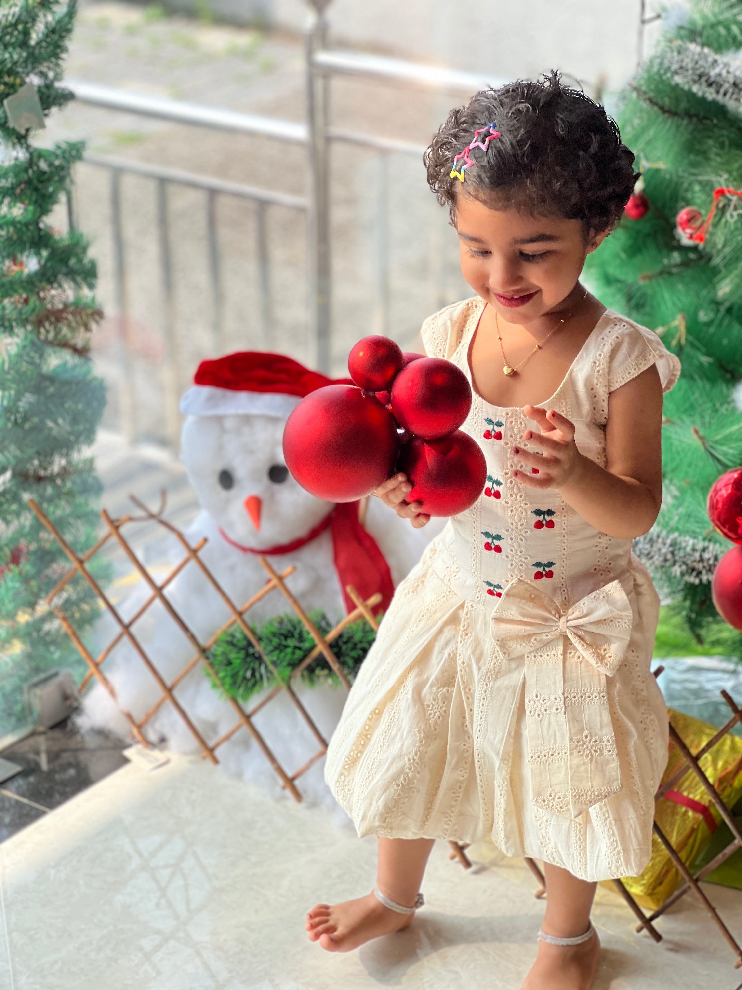 Cherry Embroidery Detailed Hakoba Unstitched Frock | CMK102