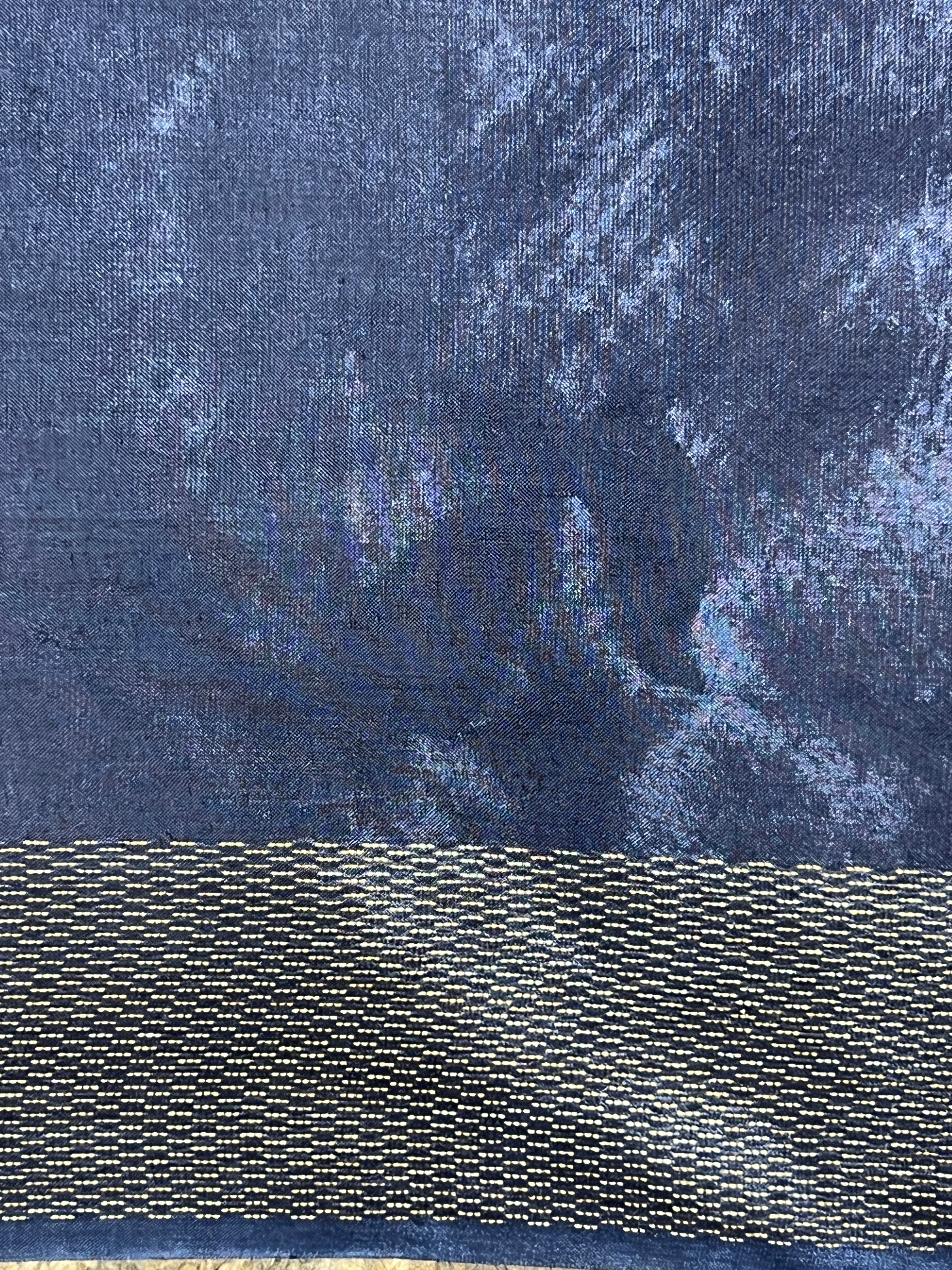 Geometric Pattern Semi Tussar Saree  | LLD104
